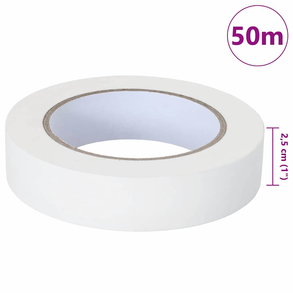 vidaXL Taśmy Maska Malarska 50 pcs Biały 25mm x 50m Papier