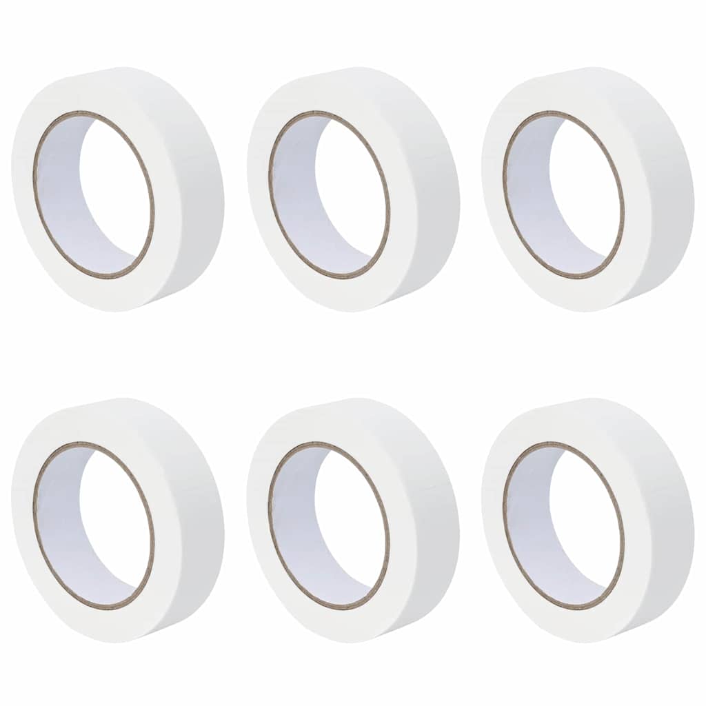 vidaXL Taśmy Maska Malarska 6 pcs Biały 30mm x 50m Papier