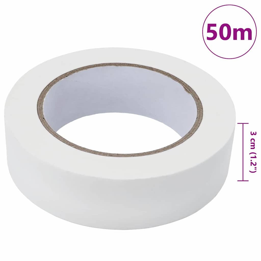 vidaXL Taśmy Maska Malarska 50 pcs Biały 30mm x 50m Papier