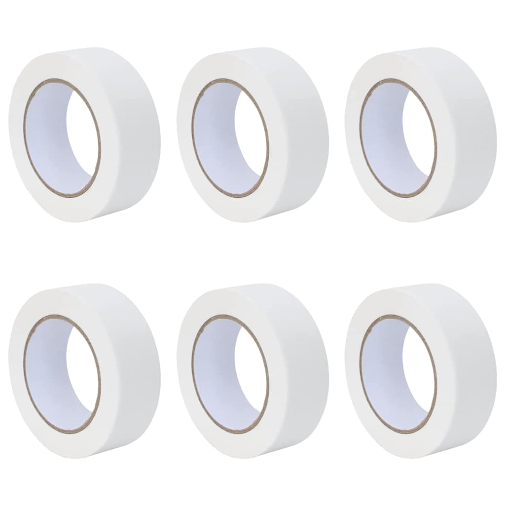 vidaXL Taśmy Maska Malarska 6 pcs Biały 38mm x 50m Papier