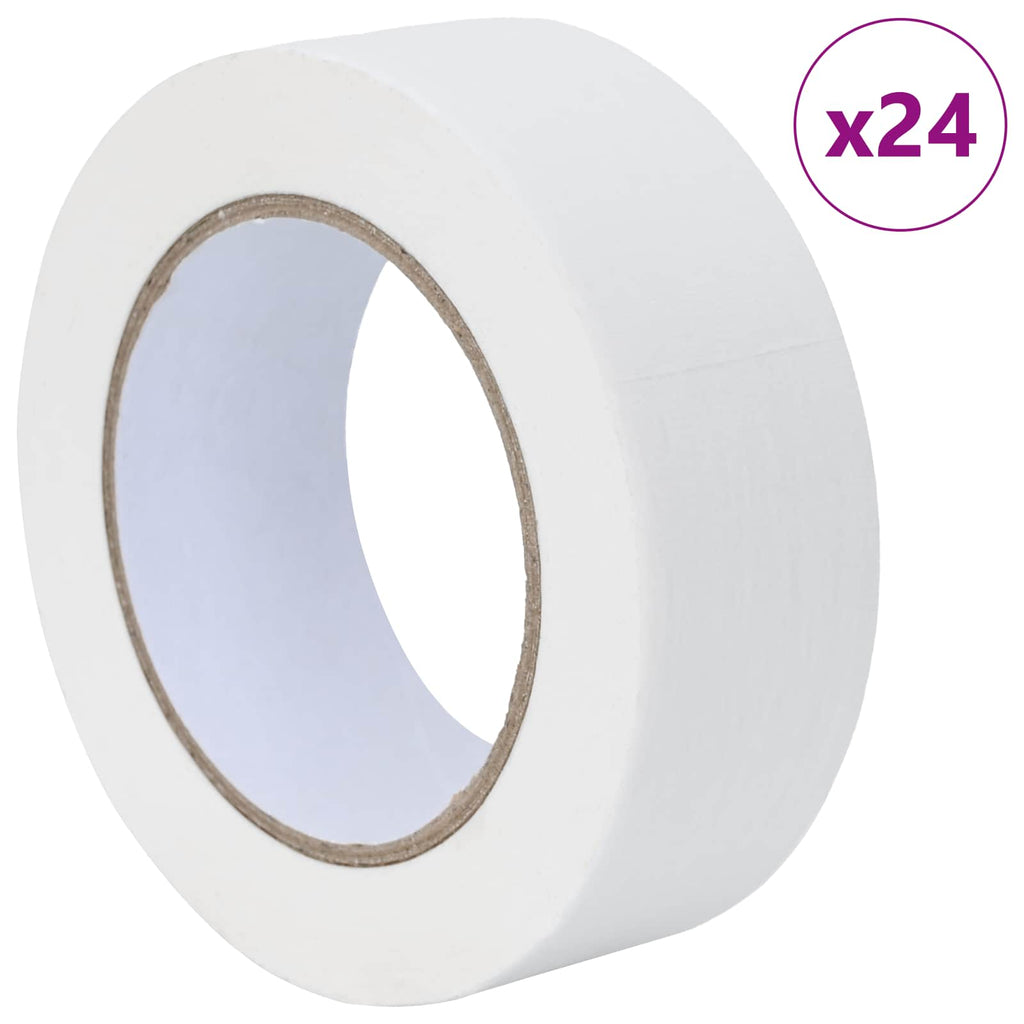 vidaXL Taśmy Maska Malarska 24 pcs Biały 38mm x 50m Papier