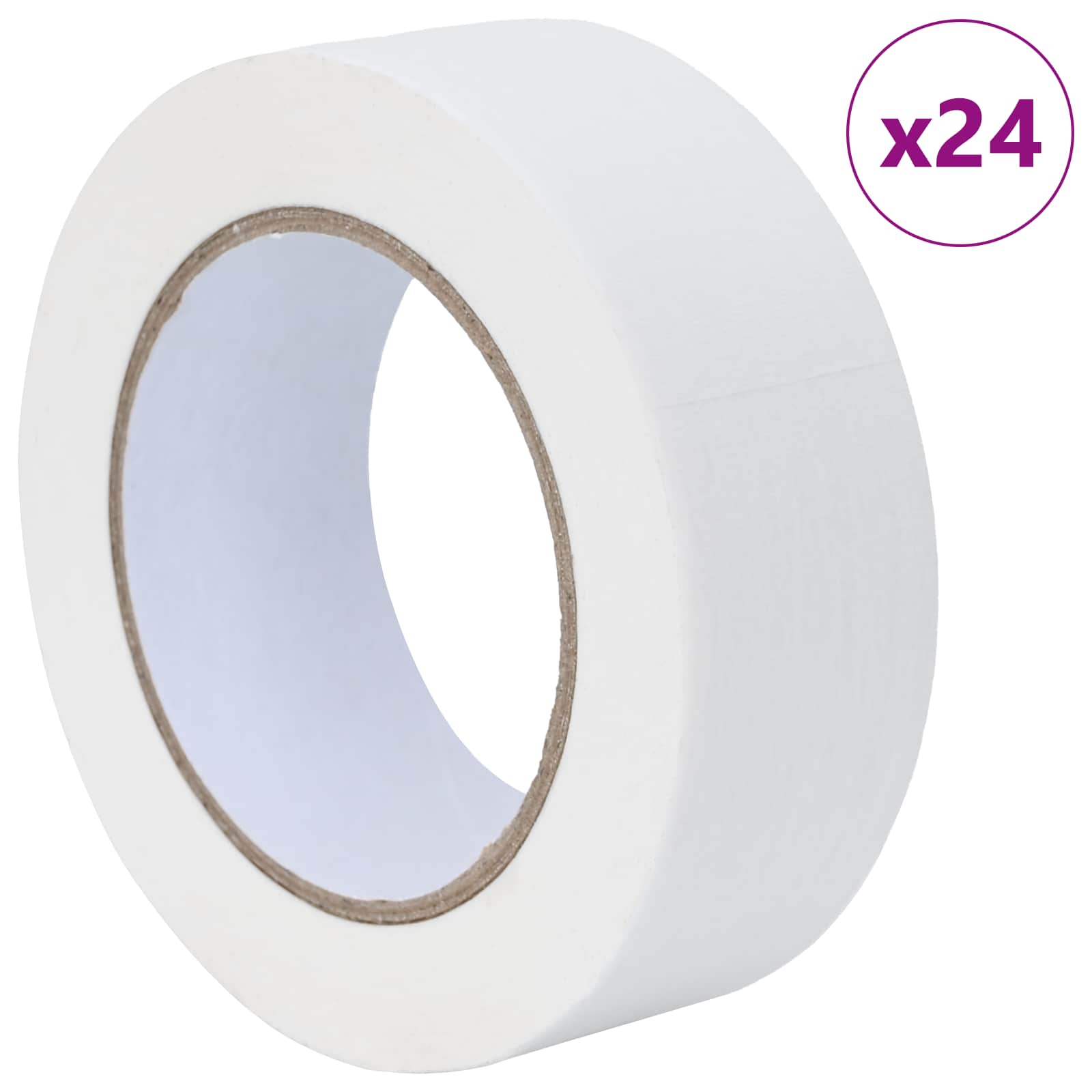 vidaXL Taśmy Maska Malarska 24 pcs Biały 38mm x 50m Papier