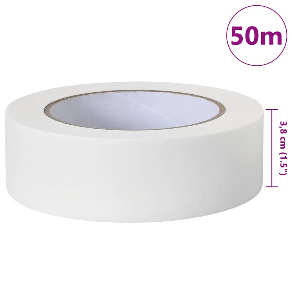vidaXL Taśmy Maska Malarska 50 pcs Biały 38mm x 50m Papier