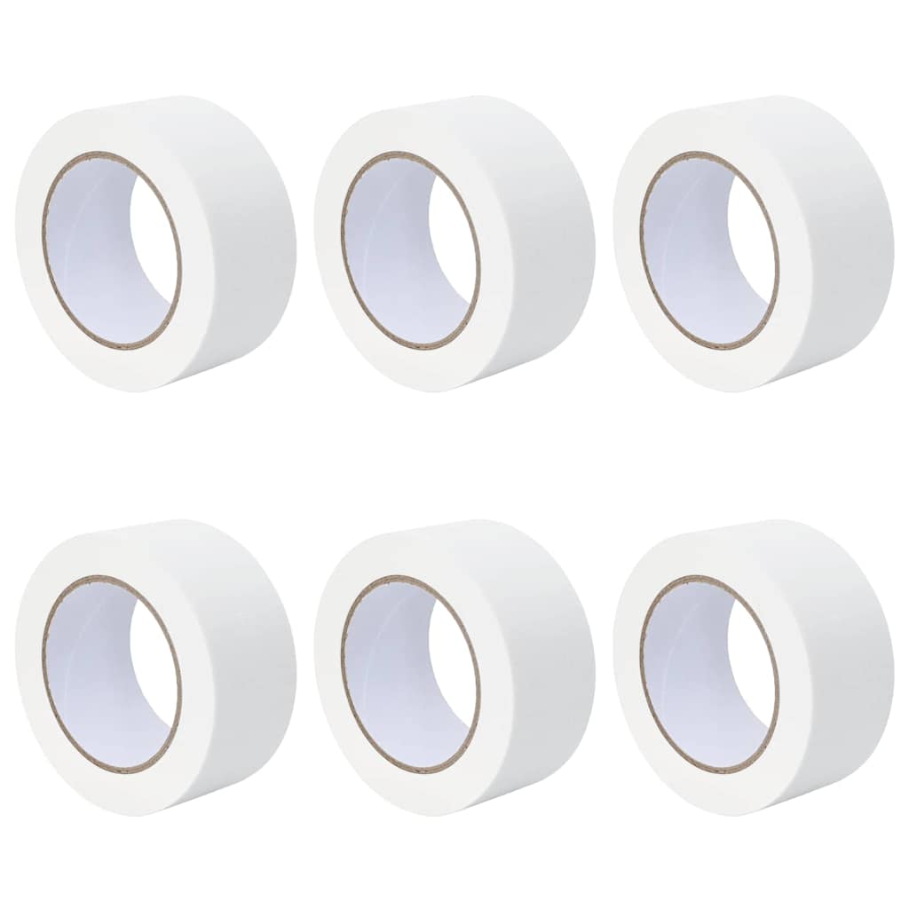vidaXL Taśmy Maska Malarska 6 pcs Biały 50mm x 50m Papier