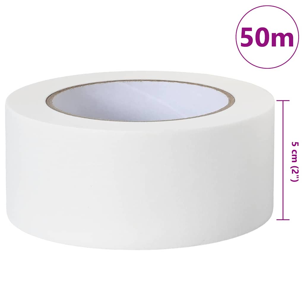 vidaXL Taśmy Maska Malarska 12 pcs Biały 50mm x 50m Papier
