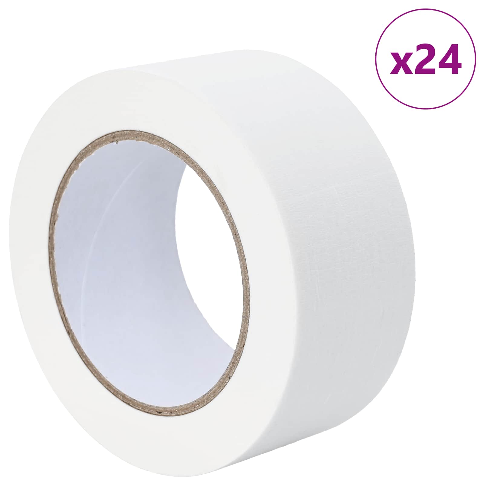 vidaXL Taśmy Maska Malarska 24 pcs Biały 50mm x 50m Papier