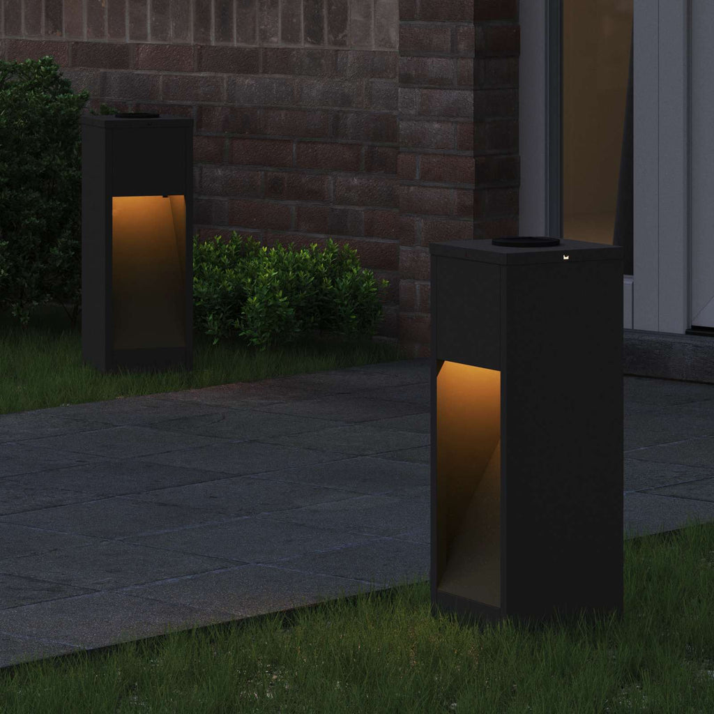 vidaXL Solarna Lampa LED na Ścieżkę 2 pcs Czarny