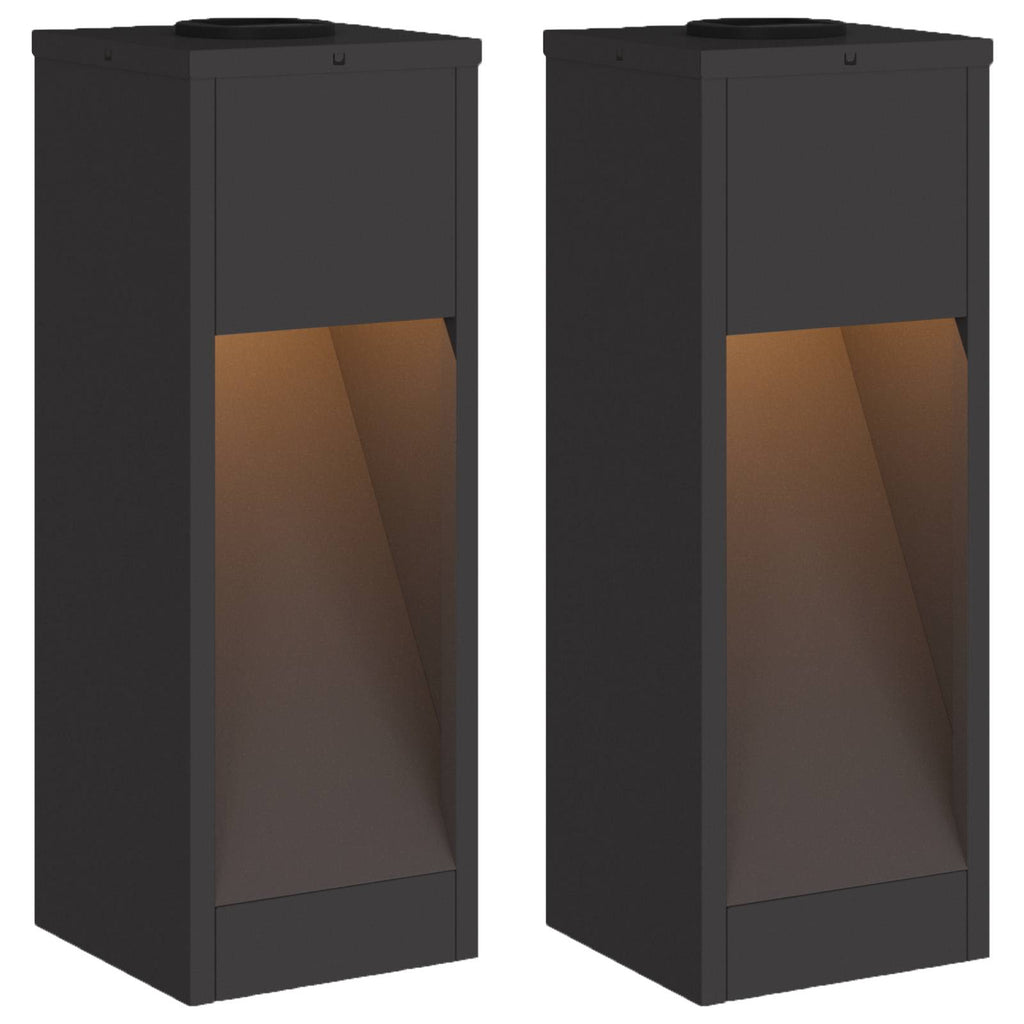 vidaXL Solarna Lampa LED na Ścieżkę 2 pcs Czarny
