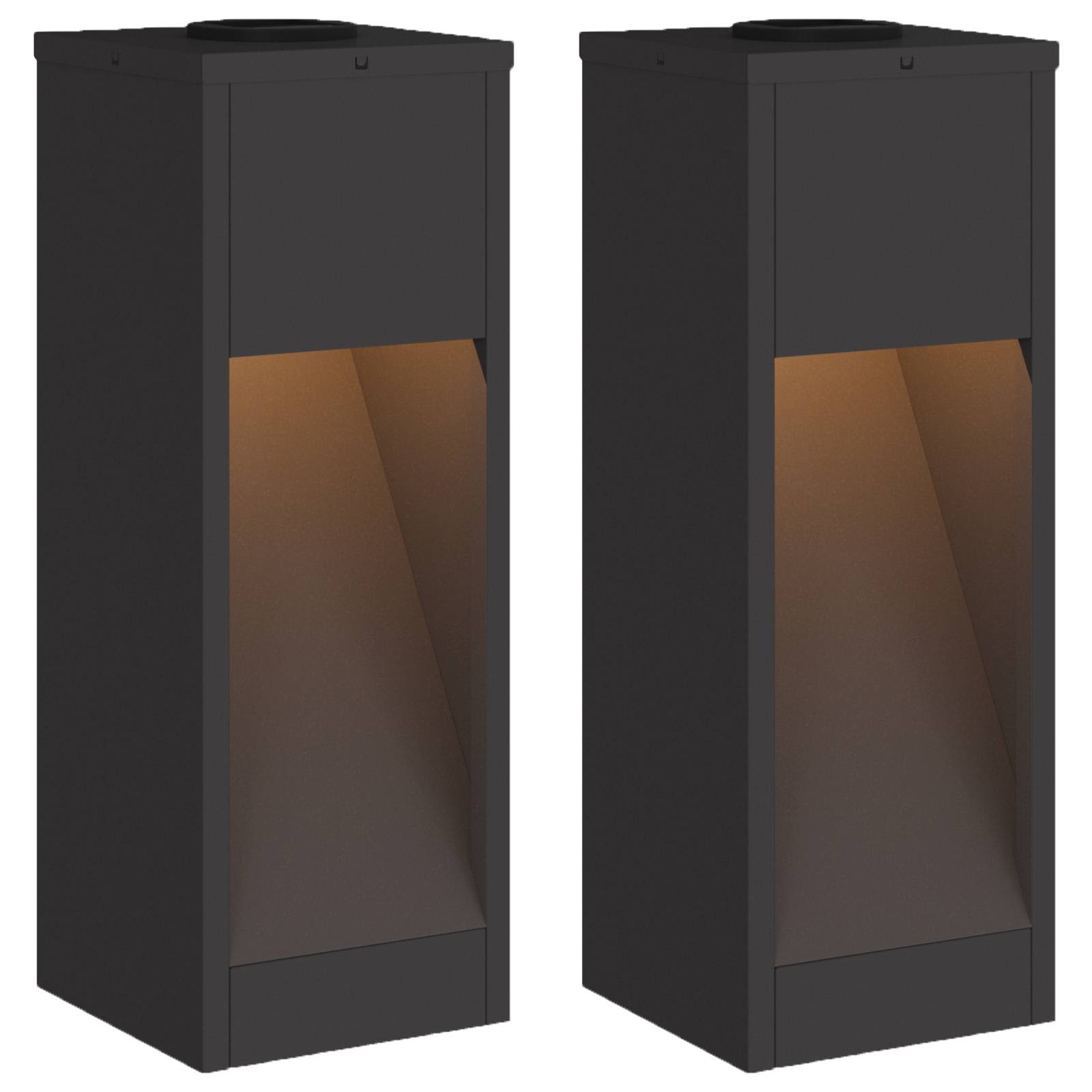 vidaXL Solarna Lampa LED na Ścieżkę 2 pcs Czarny