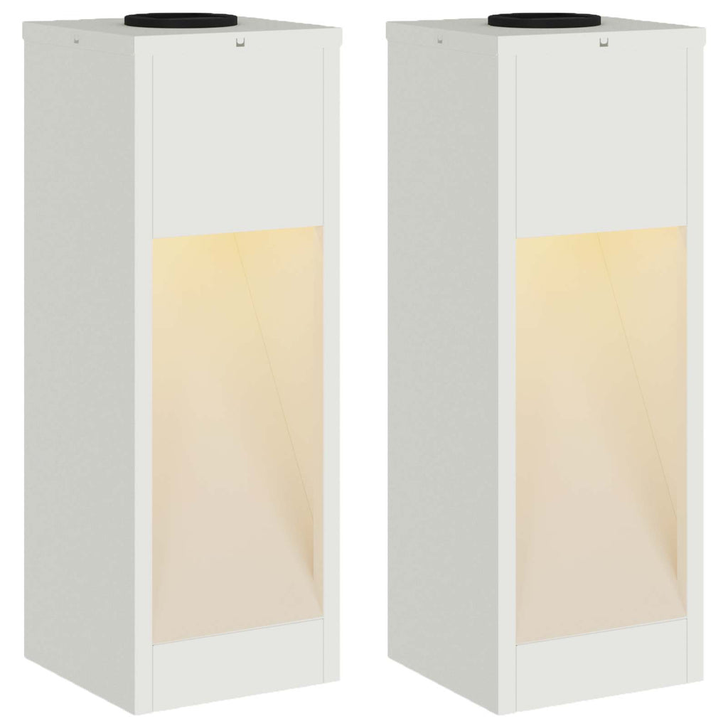 vidaXL Solarna Lampa LED na Ścieżkę 2 pcs Biały