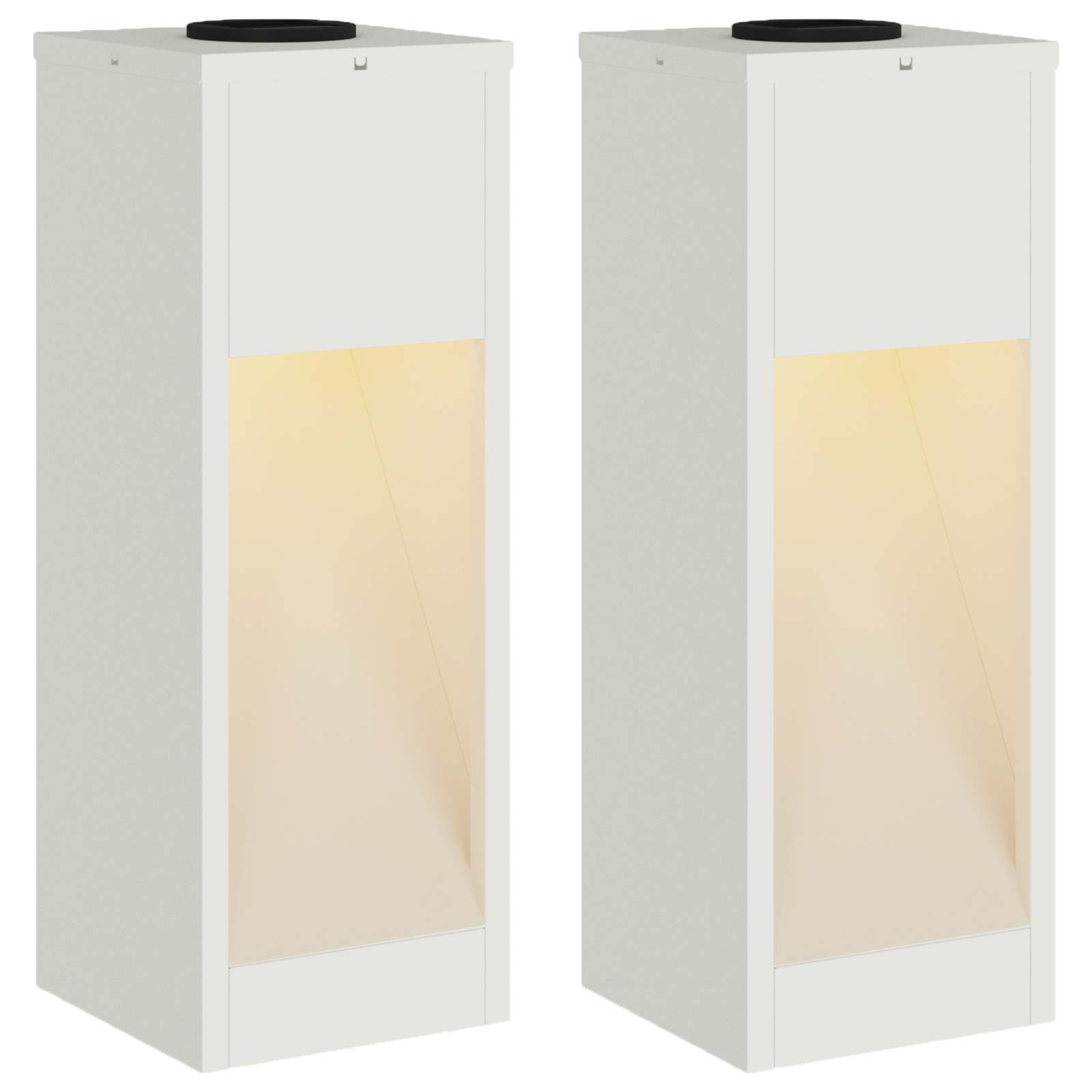vidaXL Solarna Lampa LED na Ścieżkę 2 pcs Biały