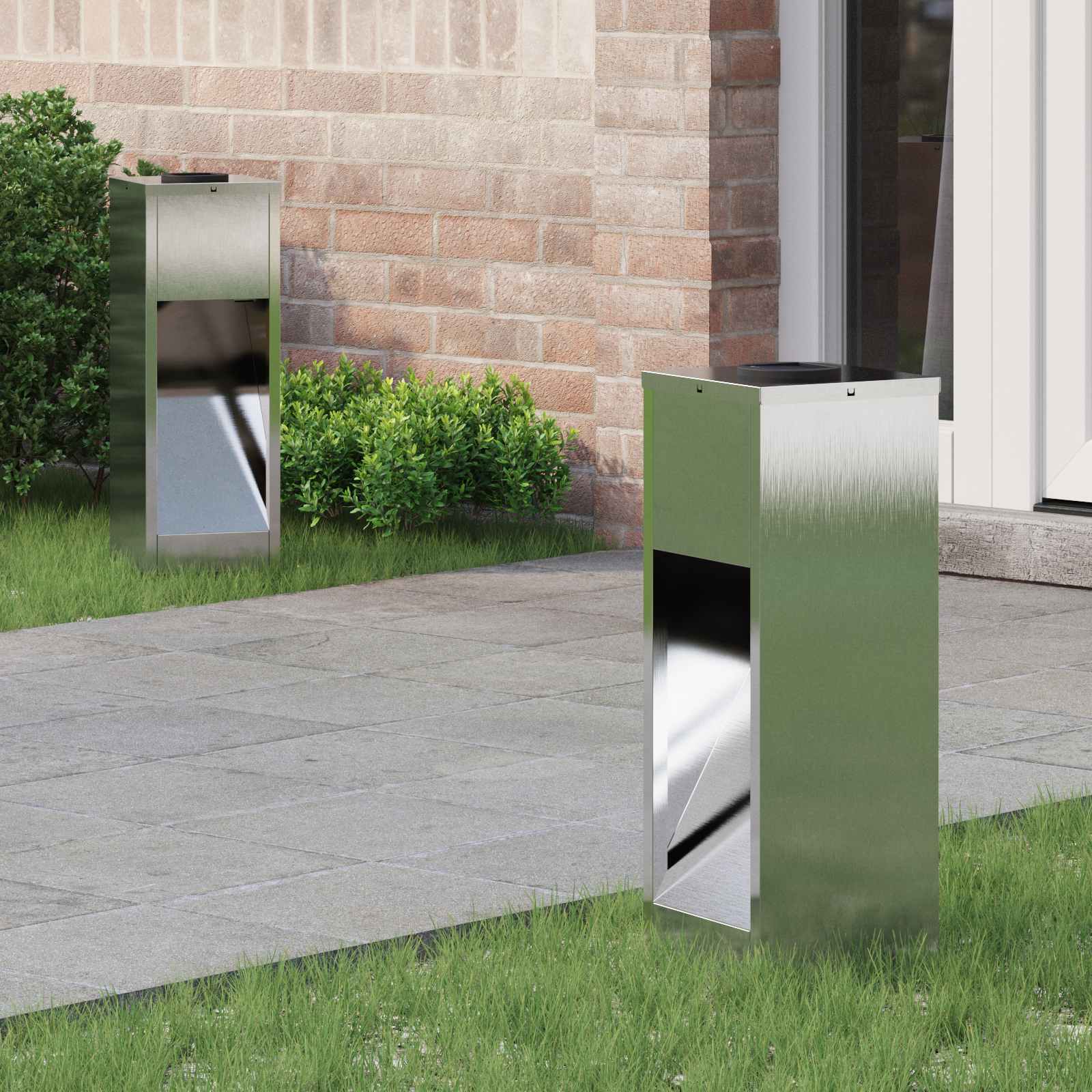 vidaXL Solarna Lampa LED na Ścieżkę 2 pcs Srebrny Stal nierdzewna