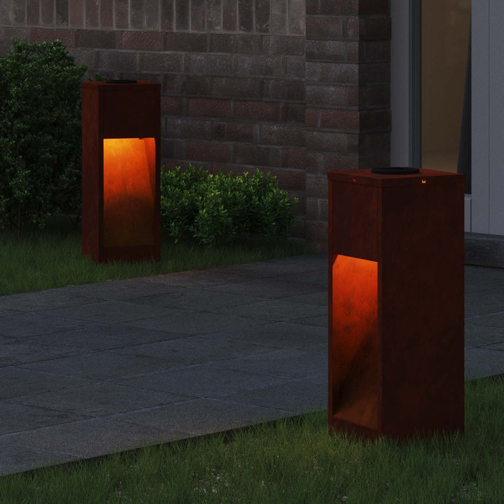 vidaXL Solarna Lampa LED na Ścieżkę 2 pcs kolor bronzu