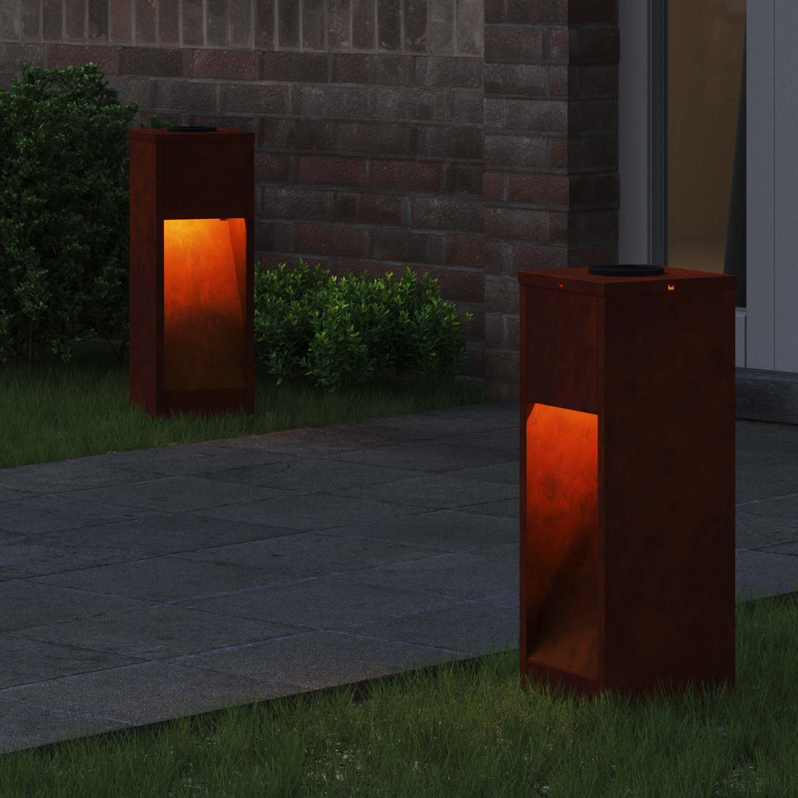 vidaXL Solarna Lampa LED na Ścieżkę 2 pcs kolor bronzu