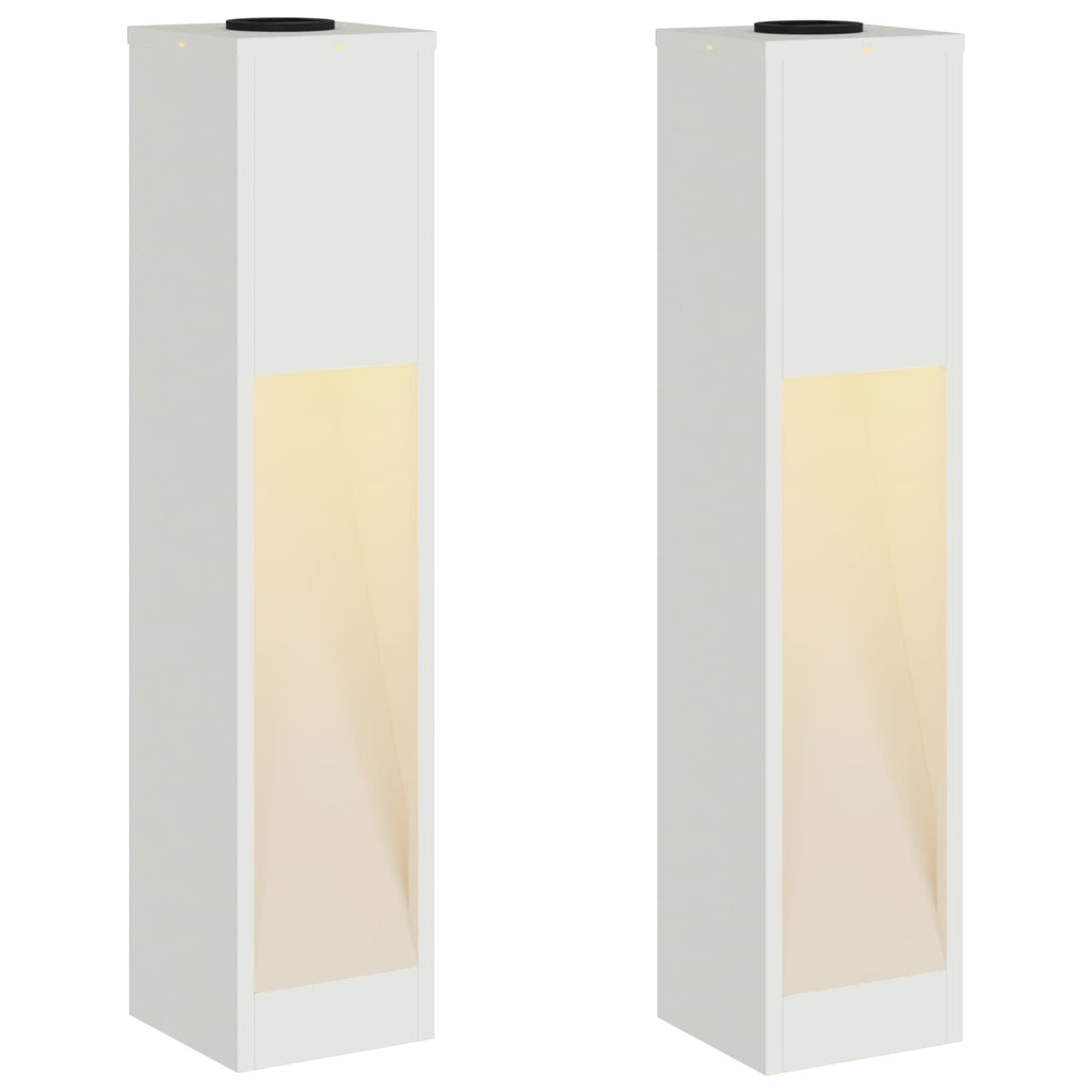 vidaXL Solarna Lampa LED na Ścieżkę 2 pcs Biały