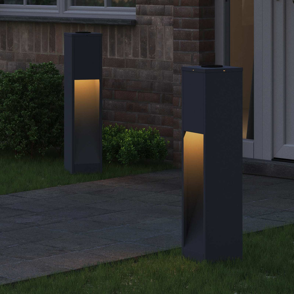 vidaXL Solarna Lampa LED na Ścieżkę 2 pcs Antracyt