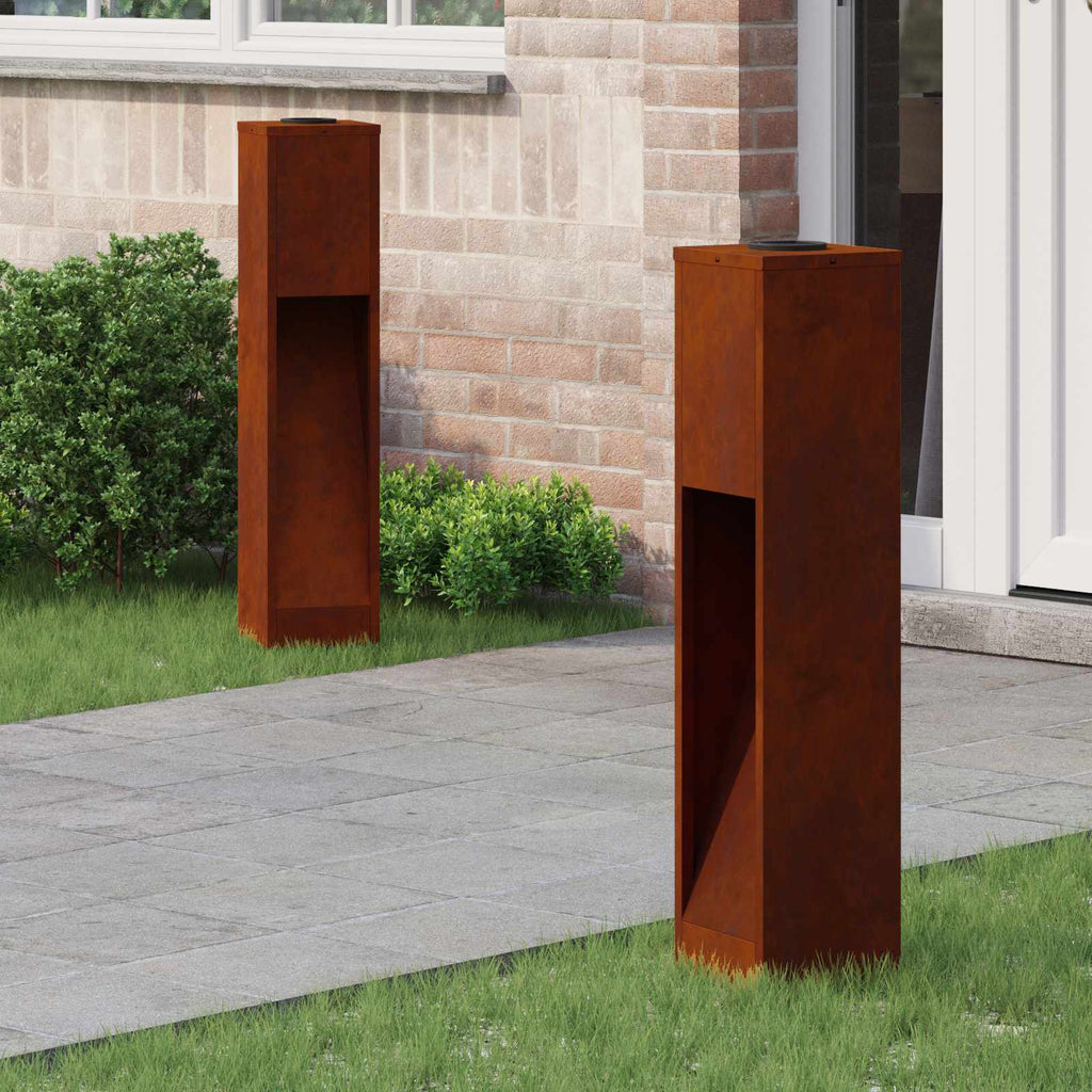 vidaXL Solarna Lampa LED na Ścieżkę 2 pcs kolor bronzu
