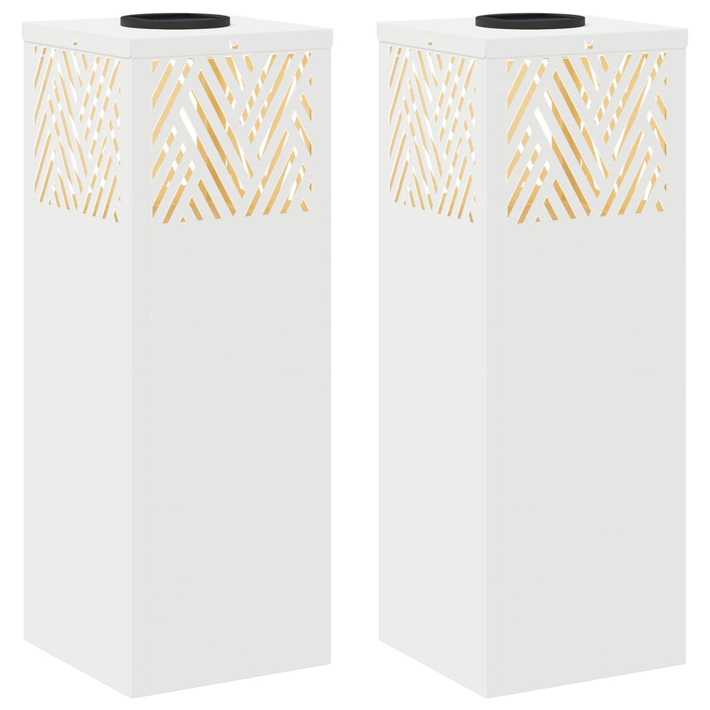 vidaXL Słoneczna LED lampa na ścieżkę 2 pcs Biały