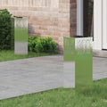 vidaXL Słoneczna LED lampa na ścieżkę 2 pcs Srebrny Stal nierdzewna