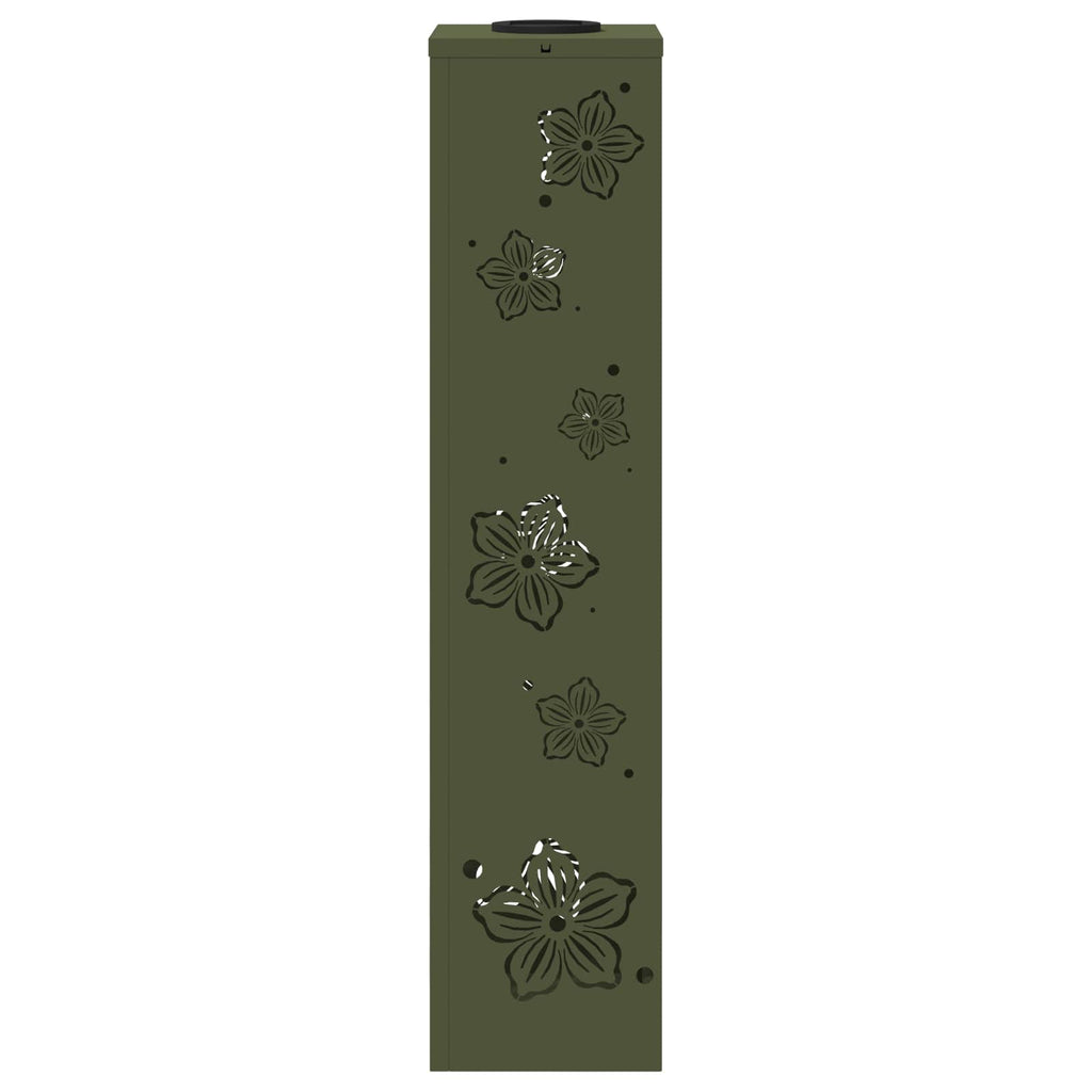 vidaXL Słoneczna LED lampa na ścieżkę 2 pcs Zielony oliwkowy