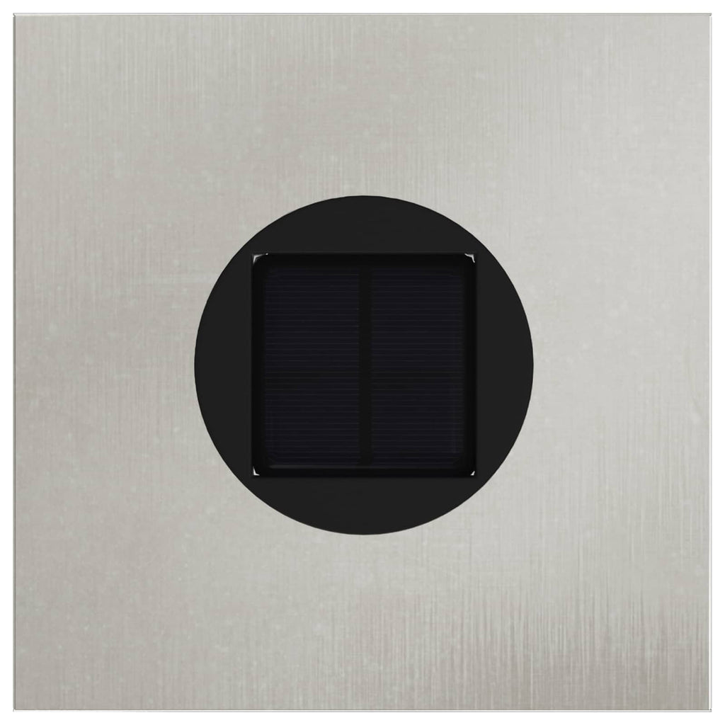 vidaXL Słoneczna LED lampa na ścieżkę 2 pcs Srebrny Stal nierdzewna