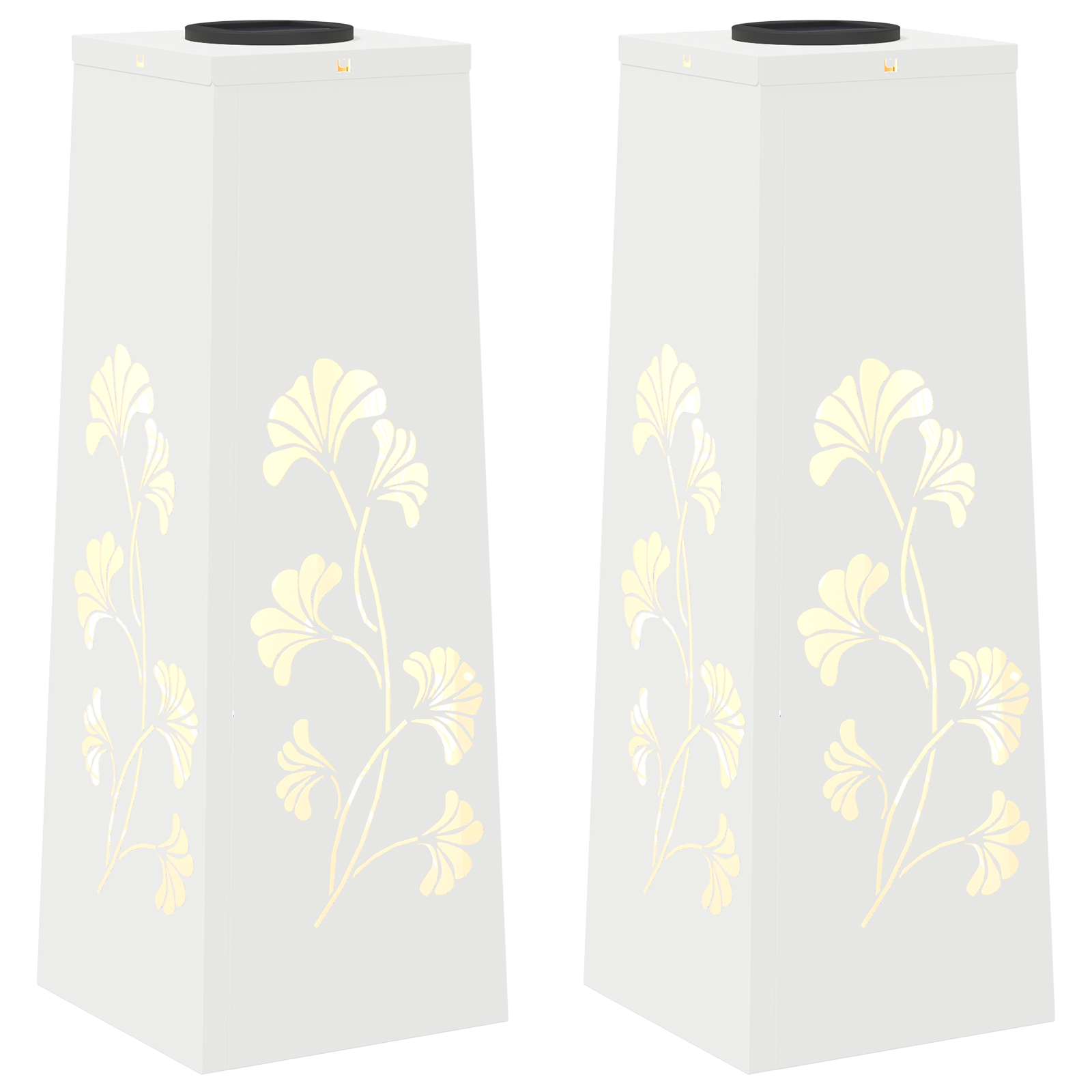 vidaXL Słoneczna LED lampa na ścieżkę 2 pcs Biały