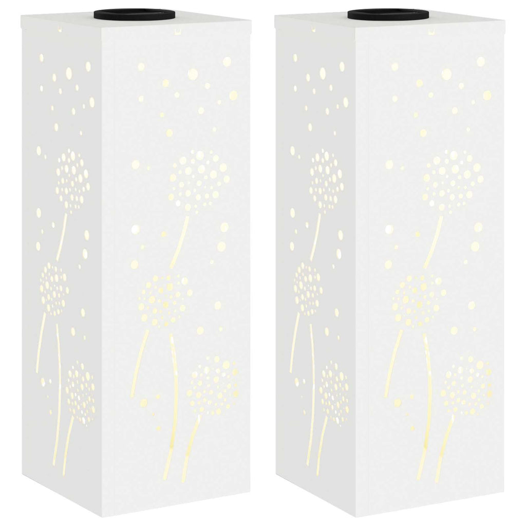 vidaXL Słoneczna LED lampa na ścieżkę 2 pcs Biały