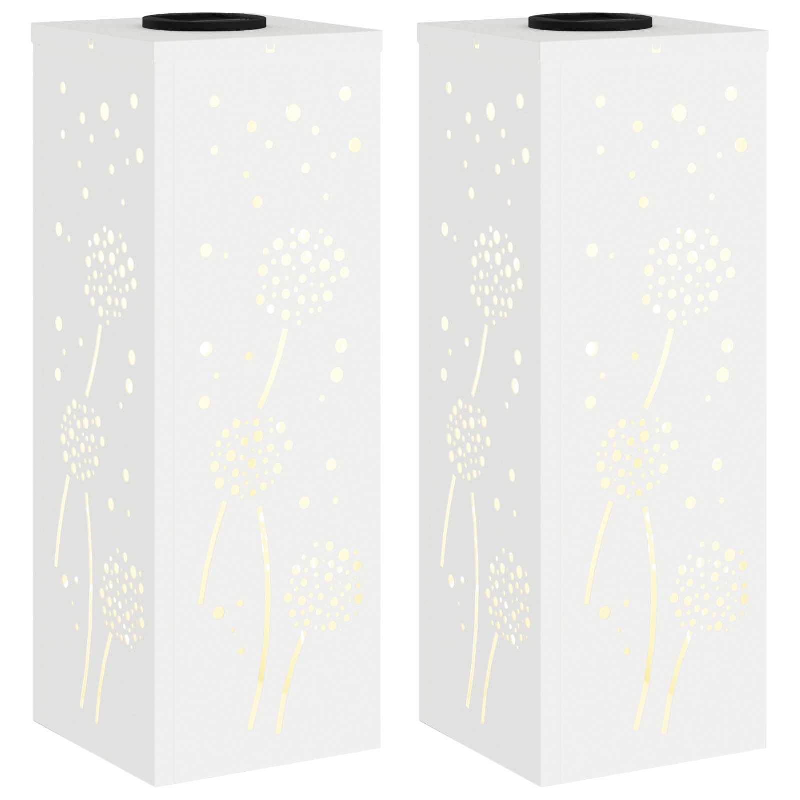 vidaXL Słoneczna LED lampa na ścieżkę 2 pcs Biały