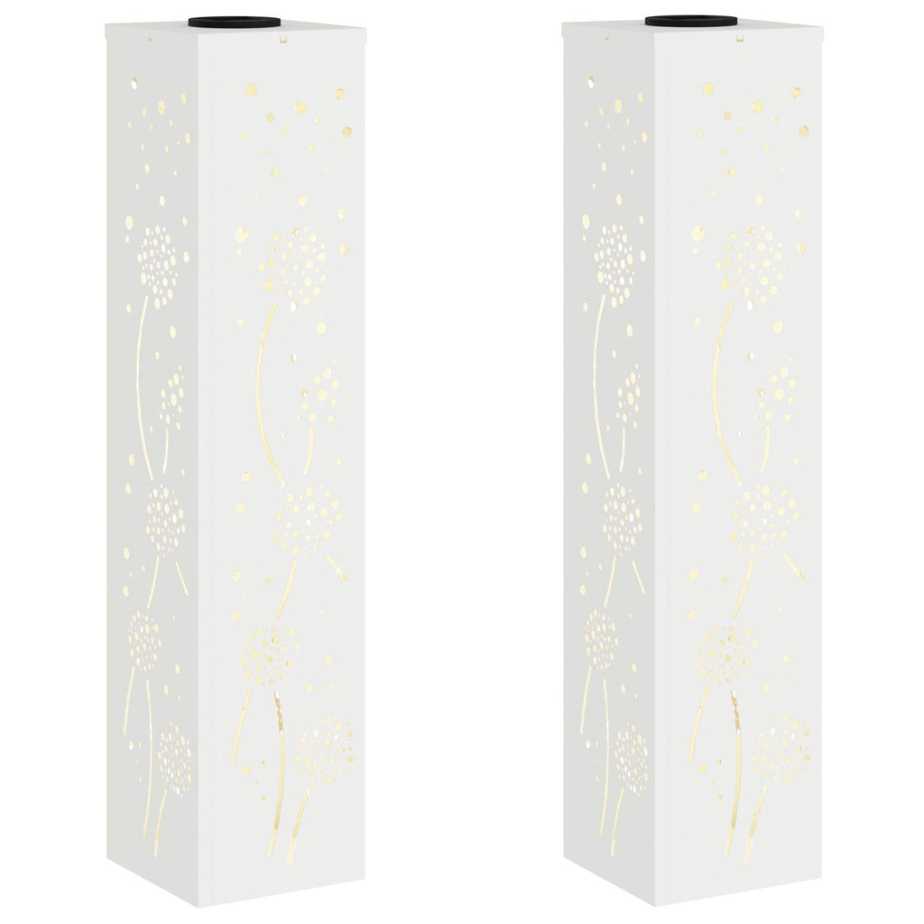 vidaXL Słoneczna LED lampa na ścieżkę 2 pcs Biały
