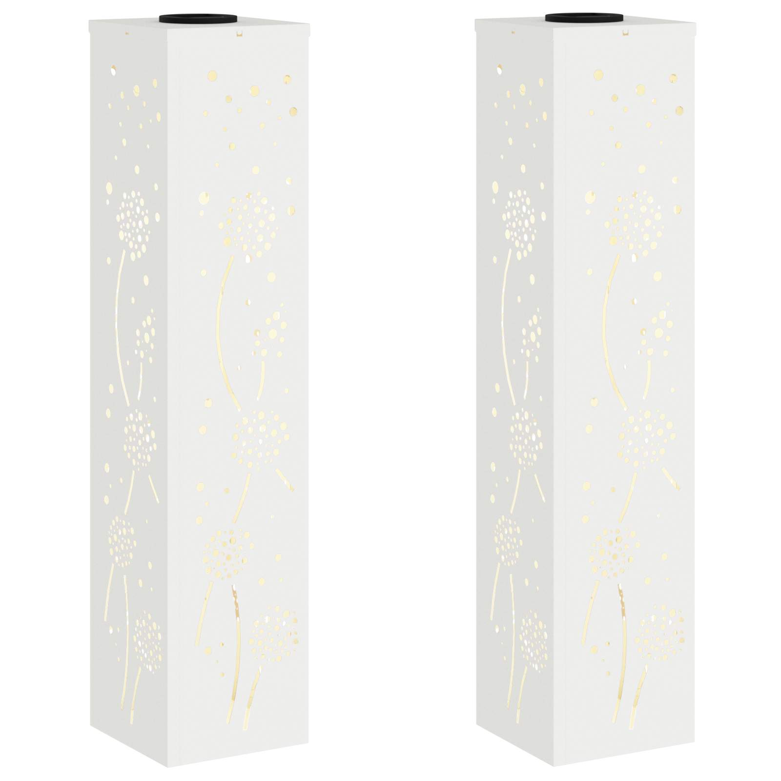 vidaXL Słoneczna LED lampa na ścieżkę 2 pcs Biały