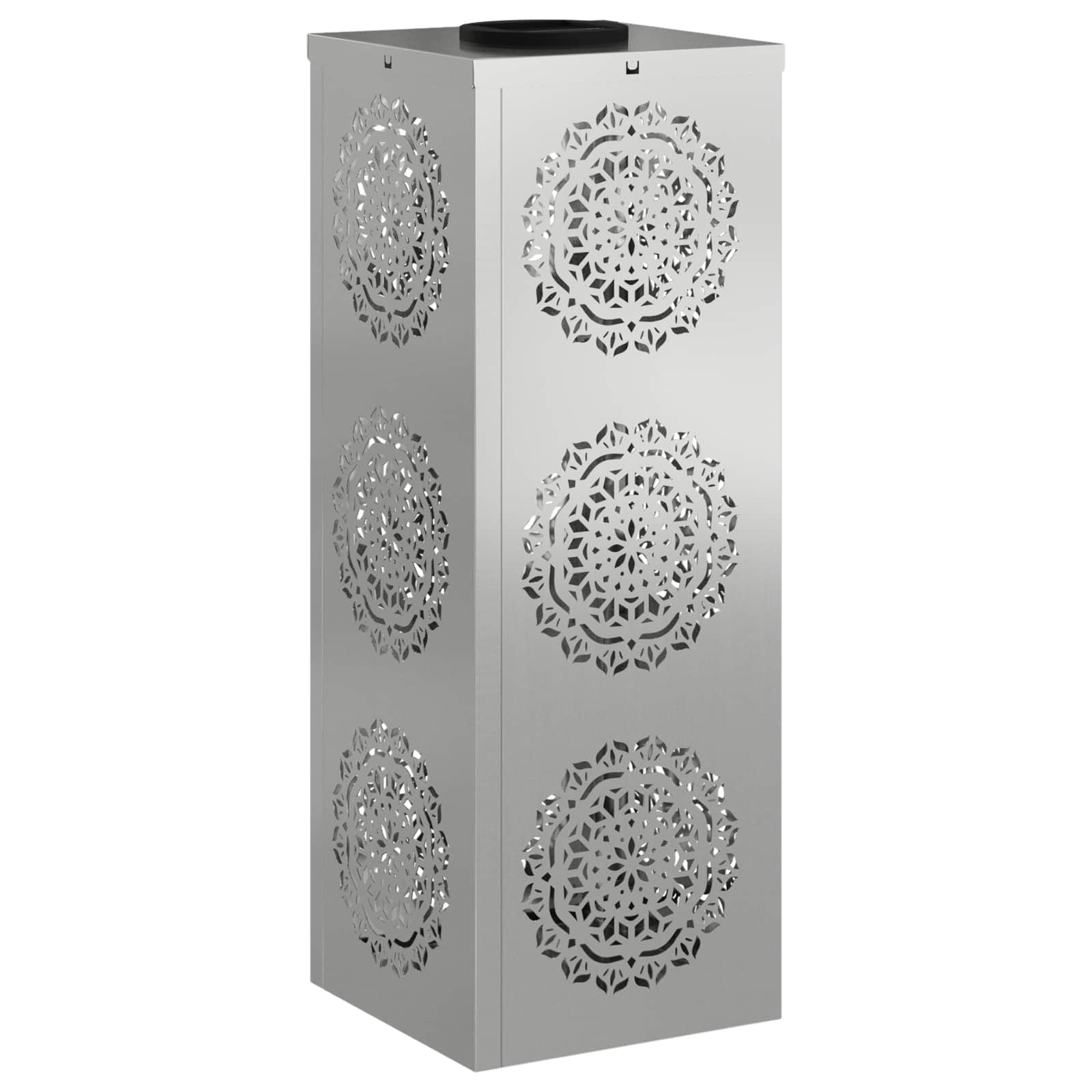 vidaXL Słoneczna LED lampa na ścieżkę 2 pcs Srebrny Stal ocynkowana