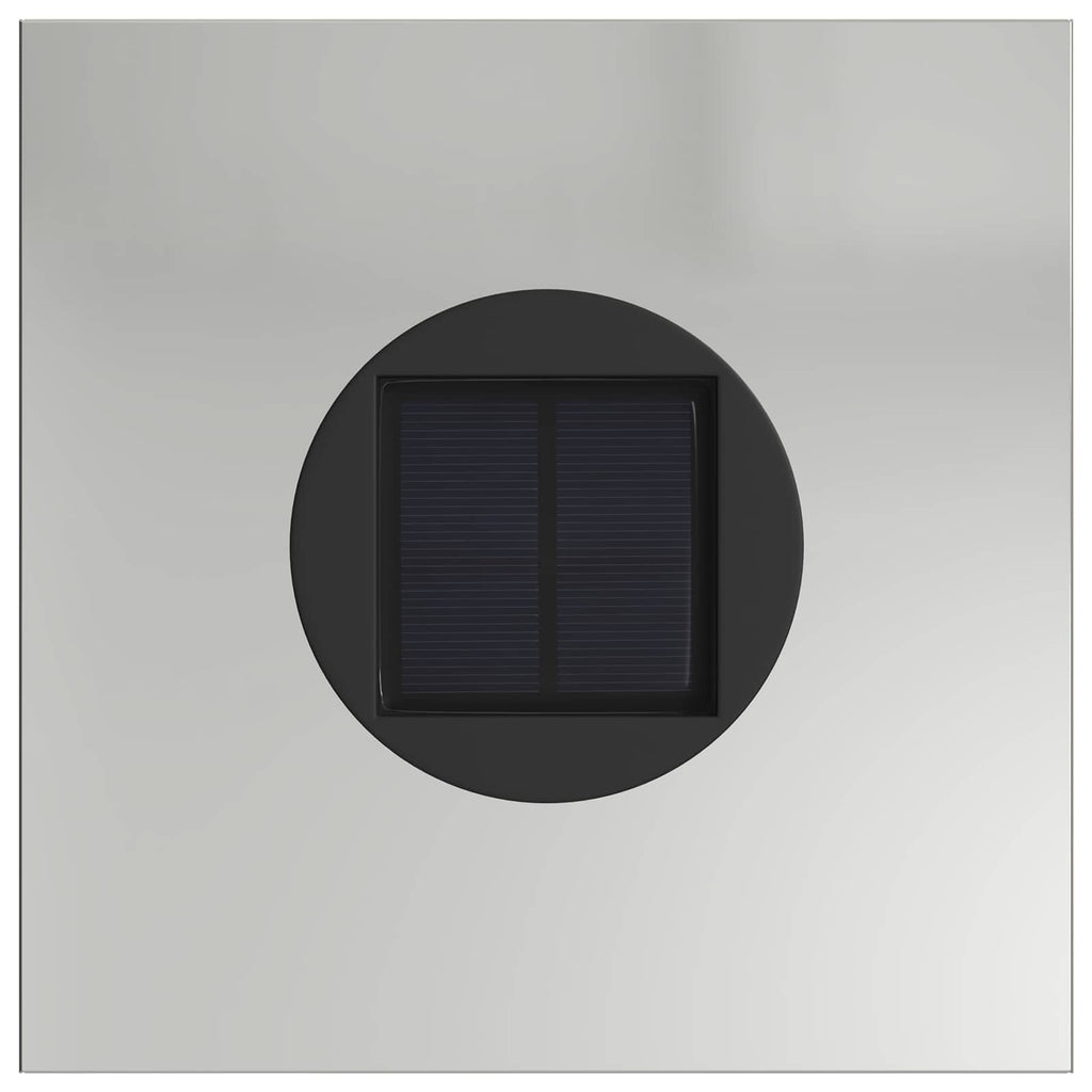 vidaXL Słoneczna LED lampa na ścieżkę 2 pcs Srebrny Stal ocynkowana