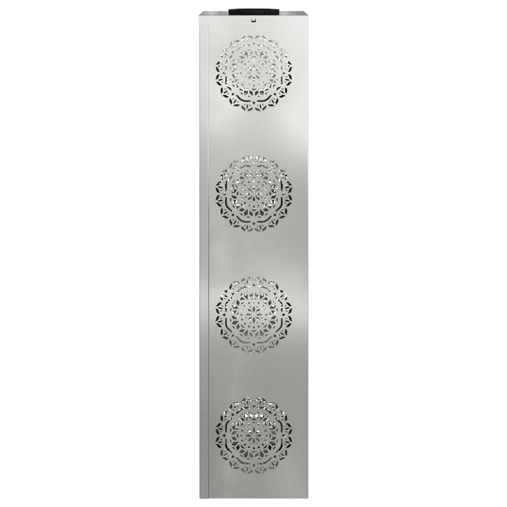 vidaXL Słoneczna LED lampa na ścieżkę 2 pcs Srebrny Stal ocynkowana