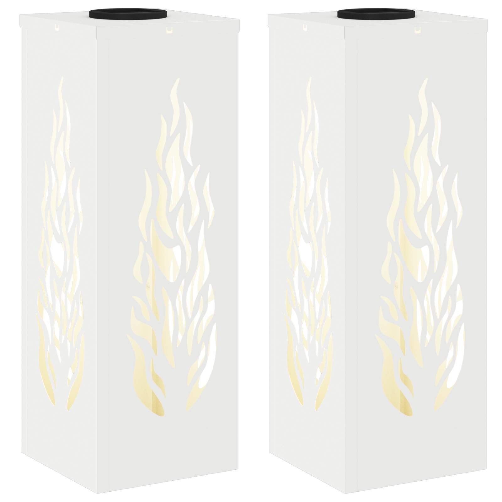 vidaXL Słoneczna LED lampa na ścieżkę 2 pcs Biały