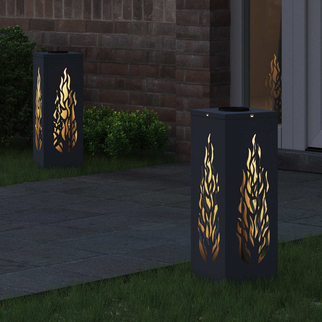 vidaXL Słoneczna LED lampa na ścieżkę 2 pcs Antracyt