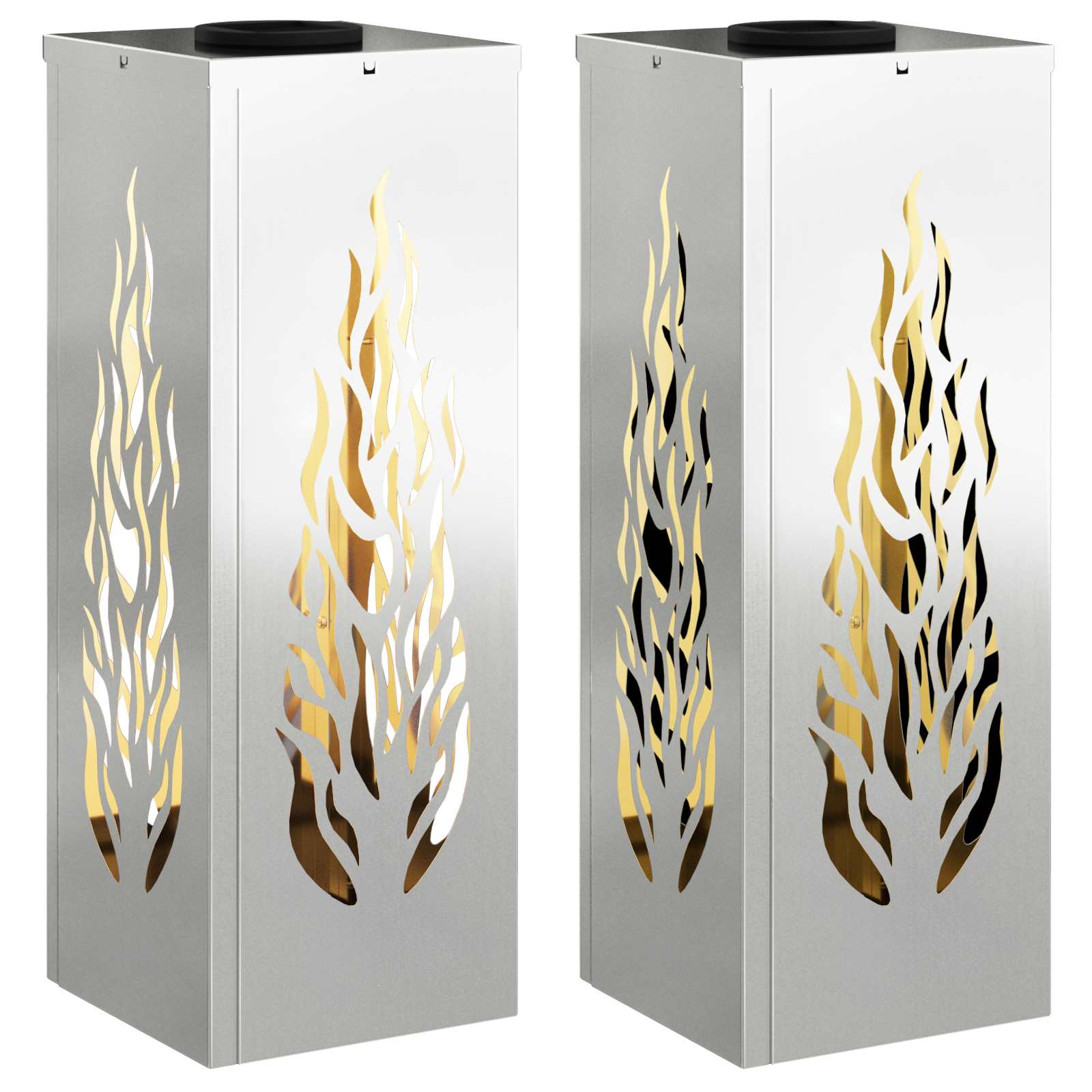 vidaXL Słoneczna LED lampa na ścieżkę 2 pcs Srebrny Stal ocynkowana