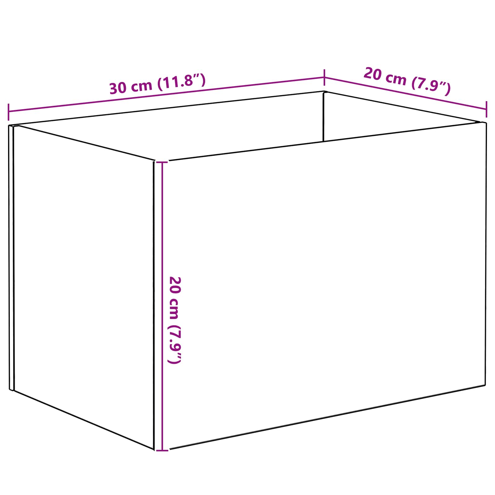 vidaXL Akwarium z przechowywaniem przezroczysty 30 x 20 x 20 cm Szkło