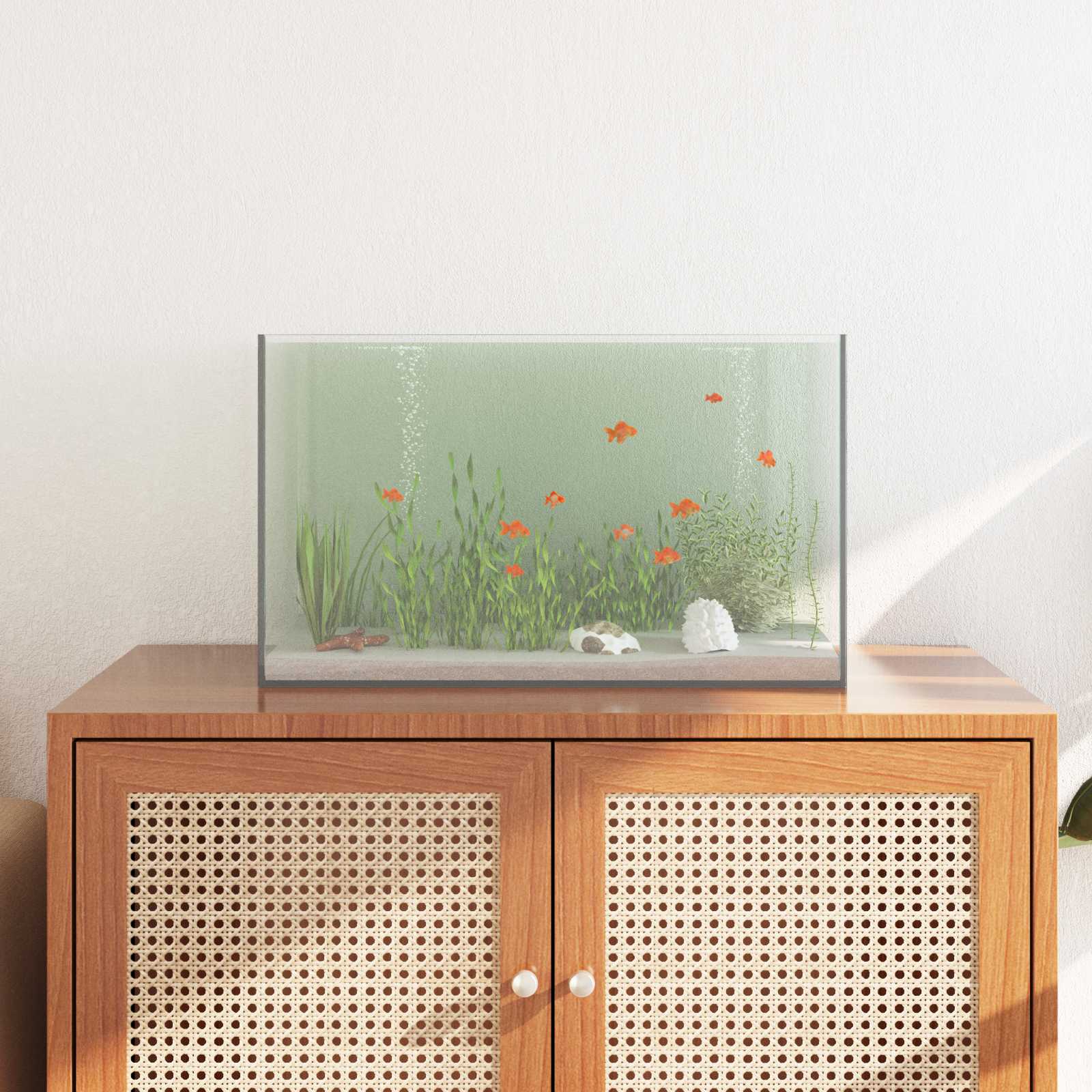 vidaXL Akwarium z przechowywaniem przezroczysty 50 x 30 x 30 cm Szkło