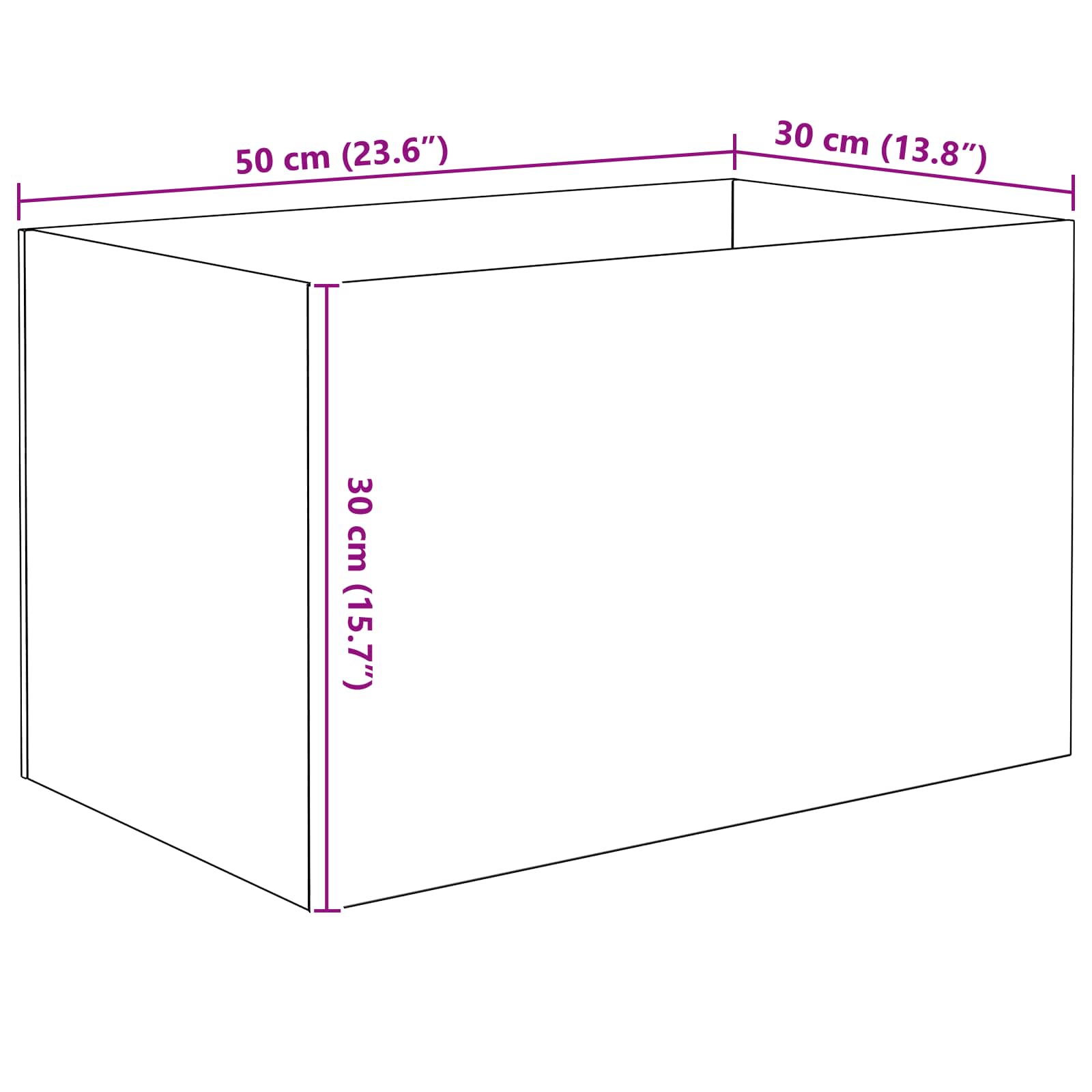 vidaXL Akwarium z przechowywaniem przezroczysty 50 x 30 x 30 cm Szkło