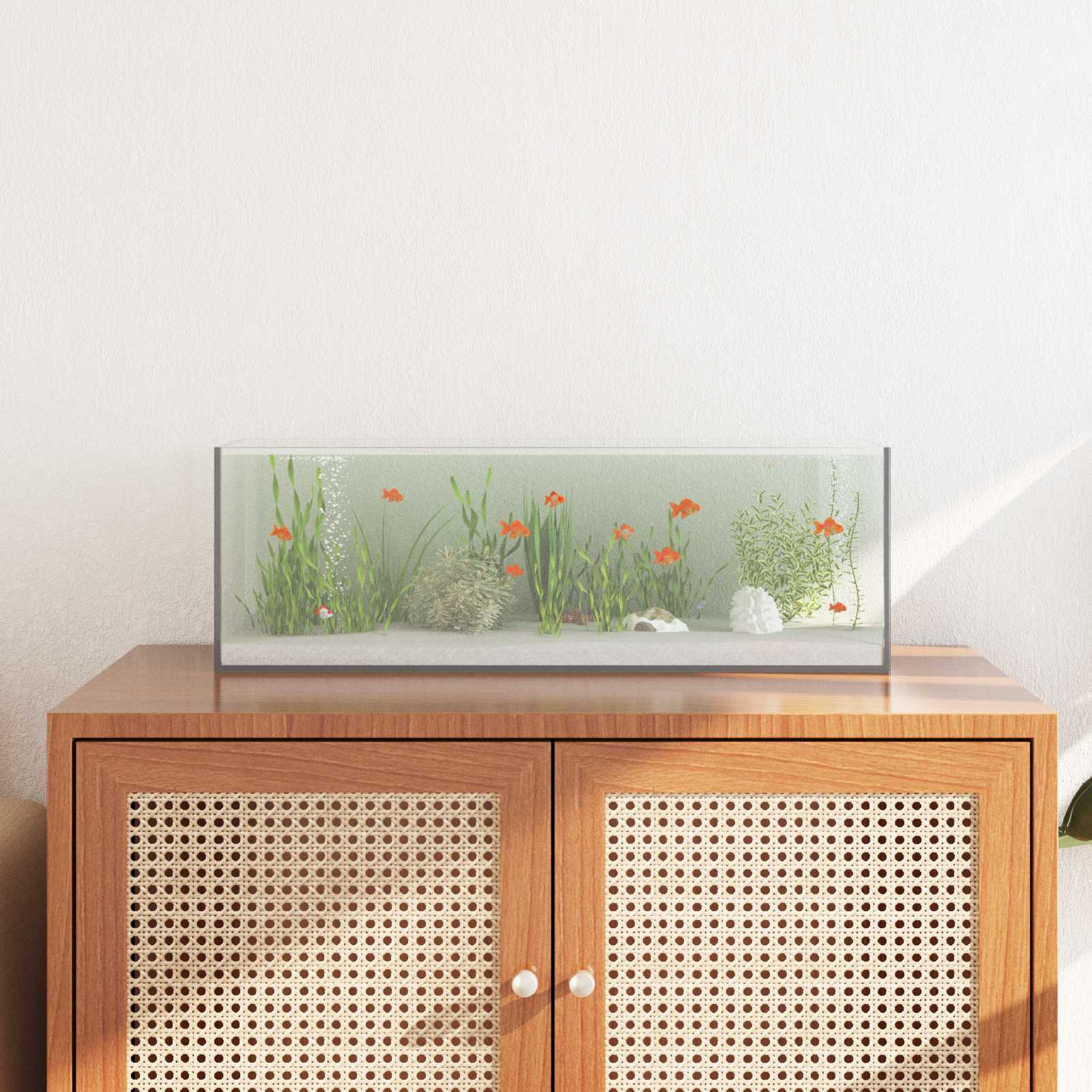 vidaXL Akwarium z przechowywaniem przezroczysty 60 x 20 x 20 cm Szkło