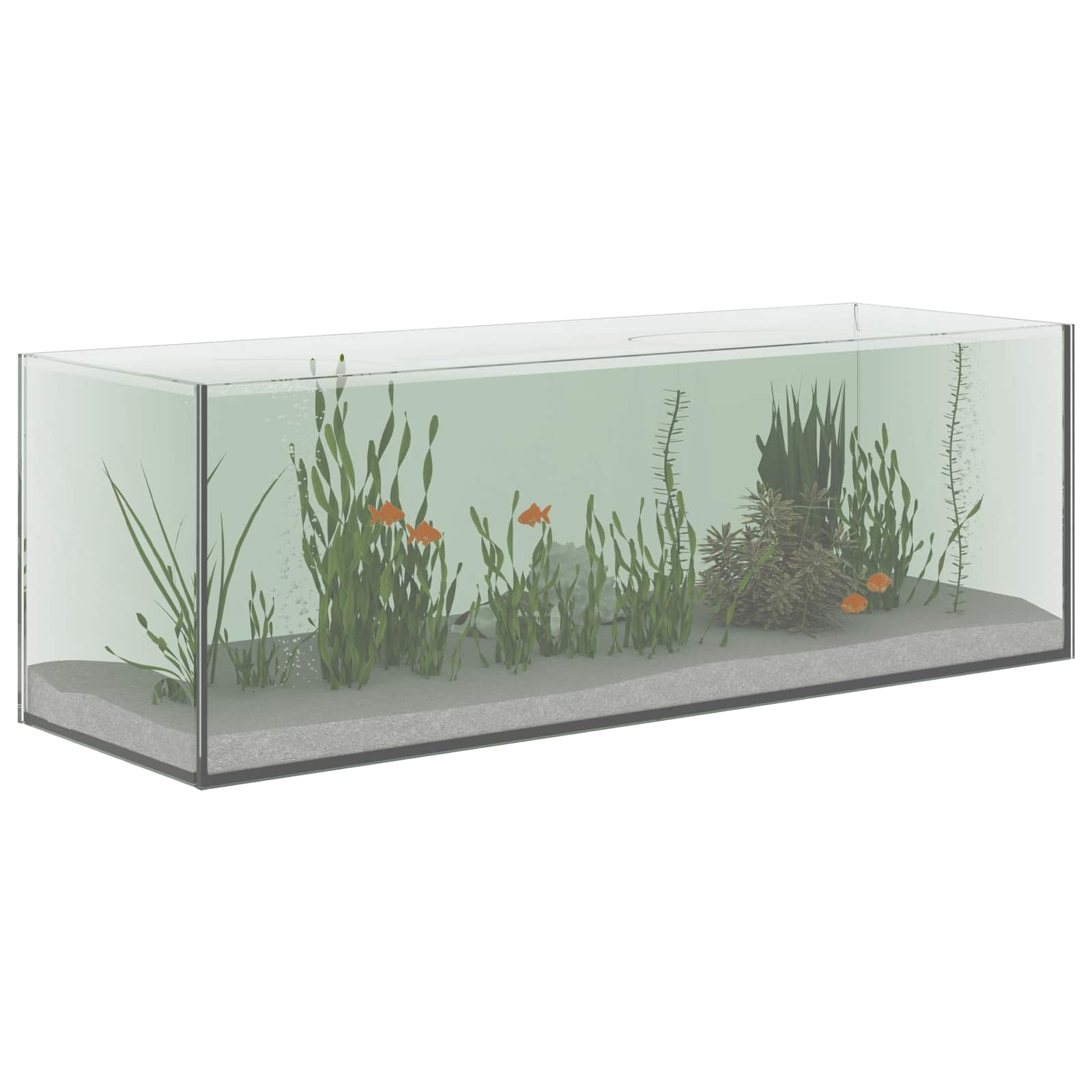 vidaXL Akwarium z przechowywaniem przezroczysty 60 x 20 x 20 cm Szkło