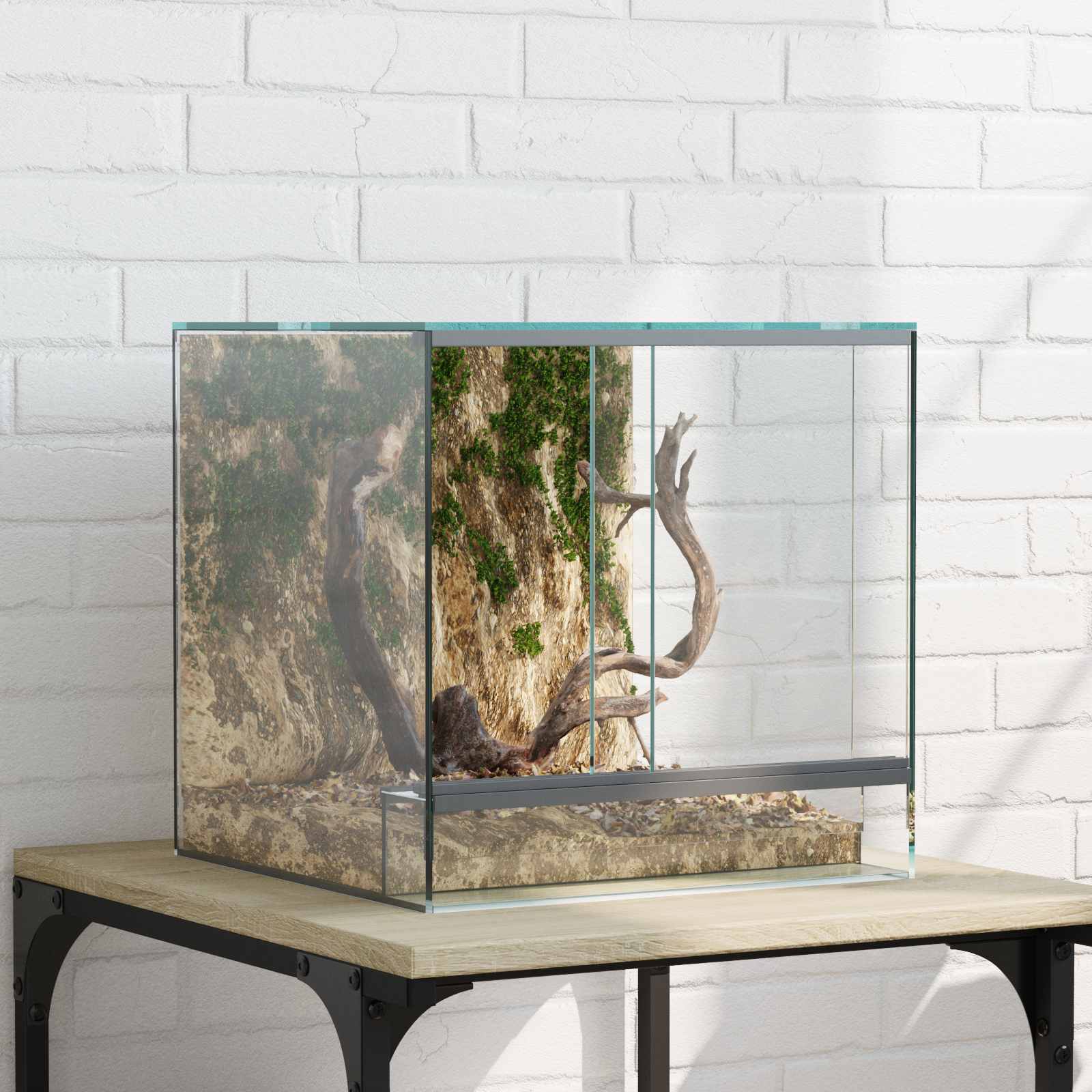 vidaXL Terrarium z przechowywaniem przezroczysty 30 x 30 x 30 cm Szkło