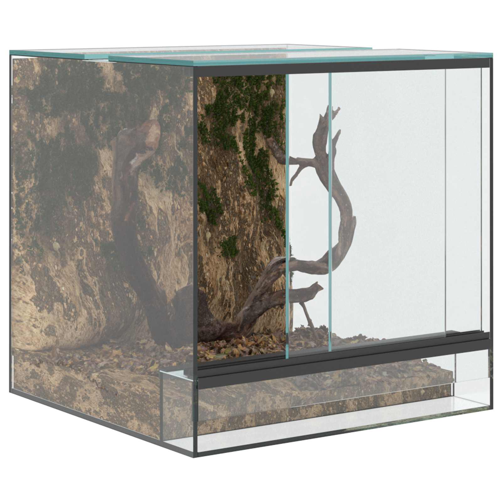 vidaXL Terrarium z przechowywaniem przezroczysty 30 x 30 x 30 cm Szkło