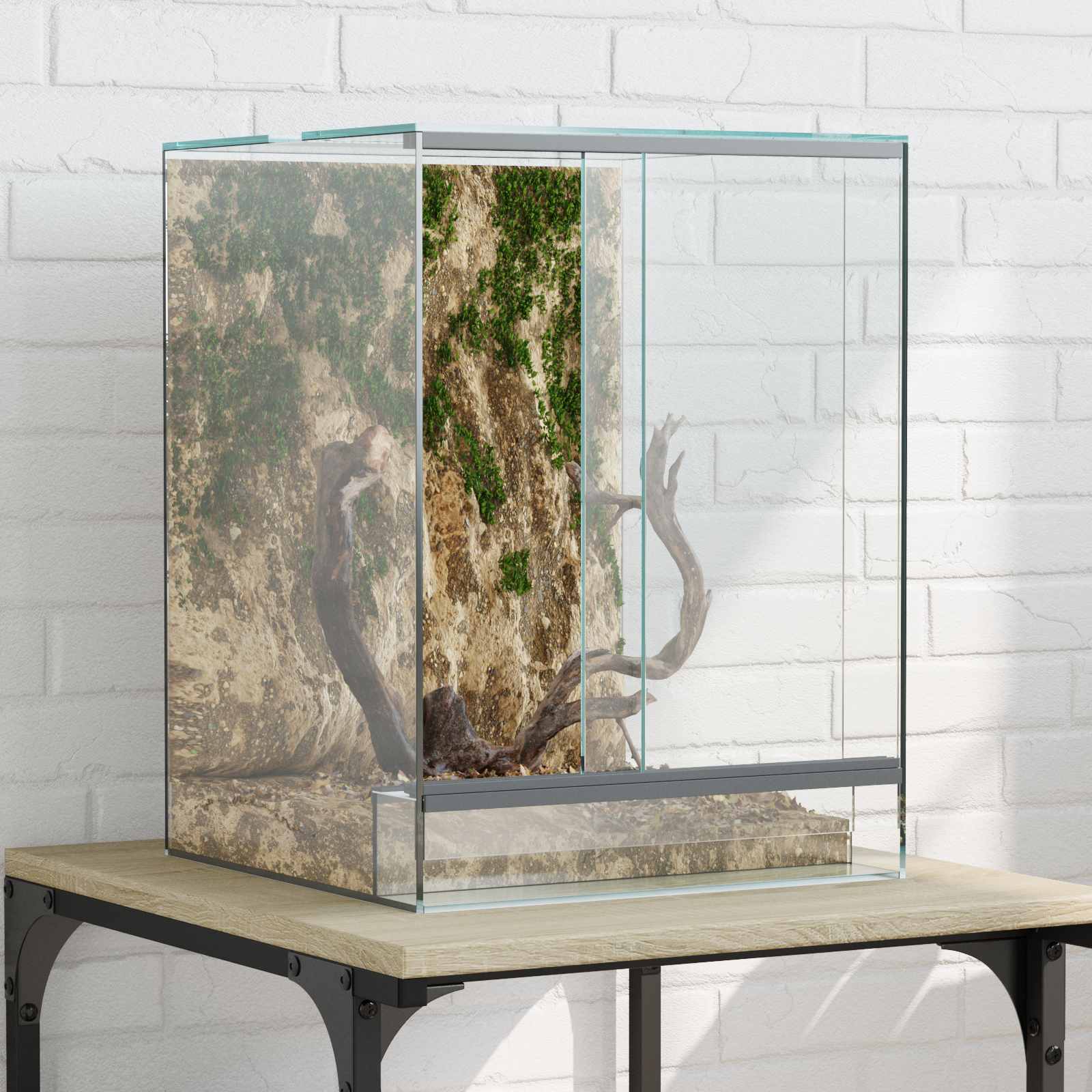 vidaXL Terrarium z przechowywaniem przezroczysty 30 x 30 x 40 cm Szkło