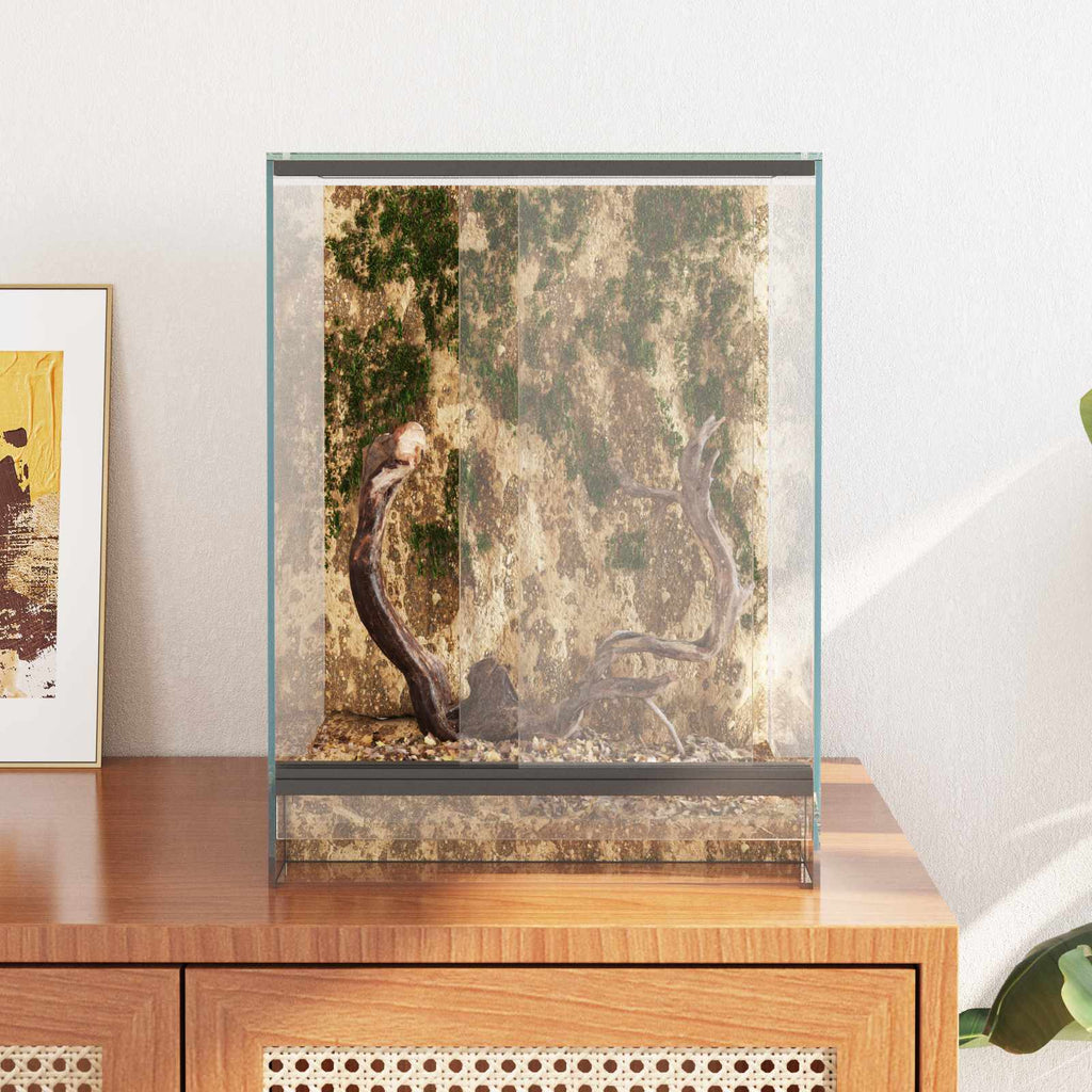 vidaXL Terrarium z przechowywaniem przezroczysty 30 x 30 x 40 cm Szkło
