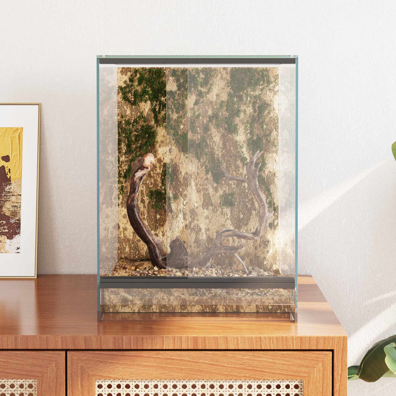 vidaXL Terrarium z przechowywaniem przezroczysty 30 x 30 x 40 cm Szkło