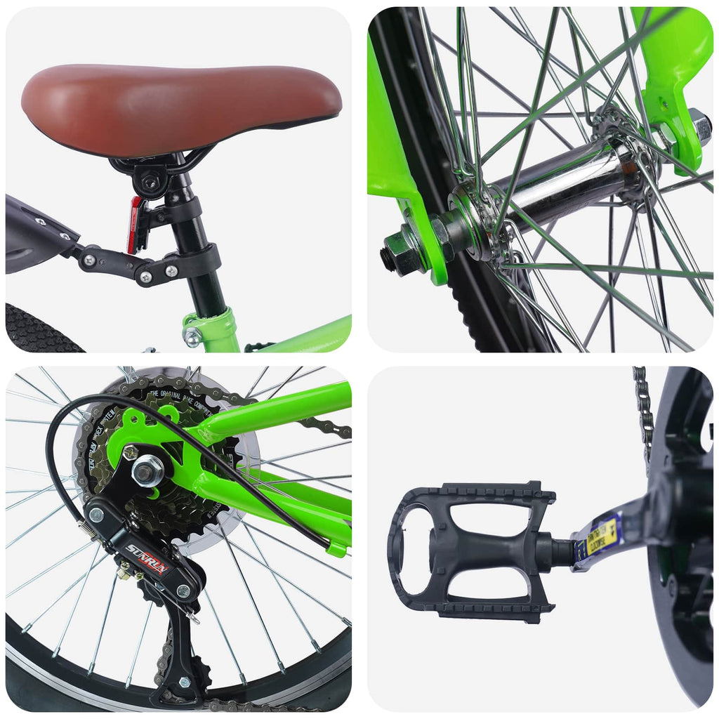 vidaXL Rower Dziecięcy 24 Cali 6-Speed dla dzieci w wieku 8-12 lat