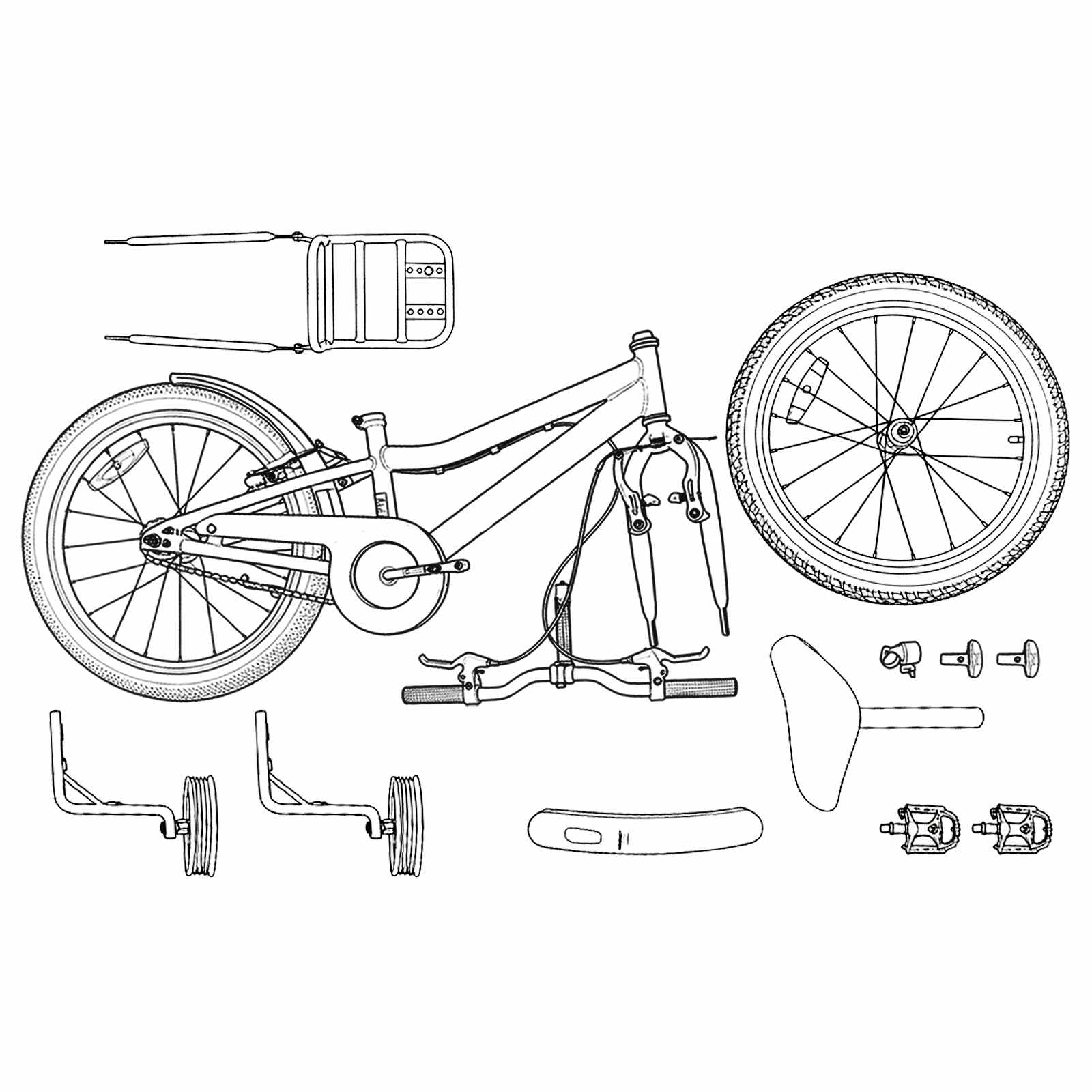 vidaXL Rower Dziecięcy 12 Cali dla dzieci w wieku 2-4 lata