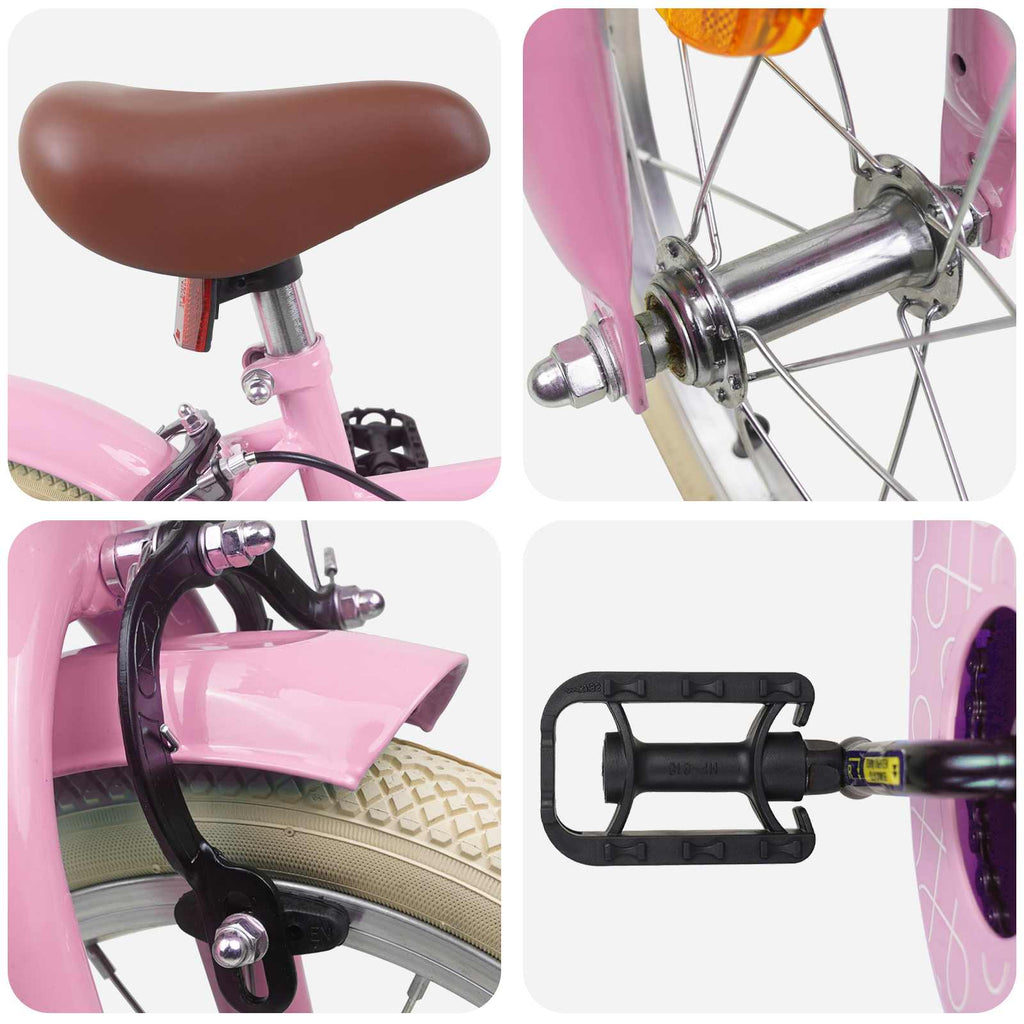 vidaXL Rower Dziecięcy 12 Cali dla dzieci w wieku 2-4 lata Jasny róż