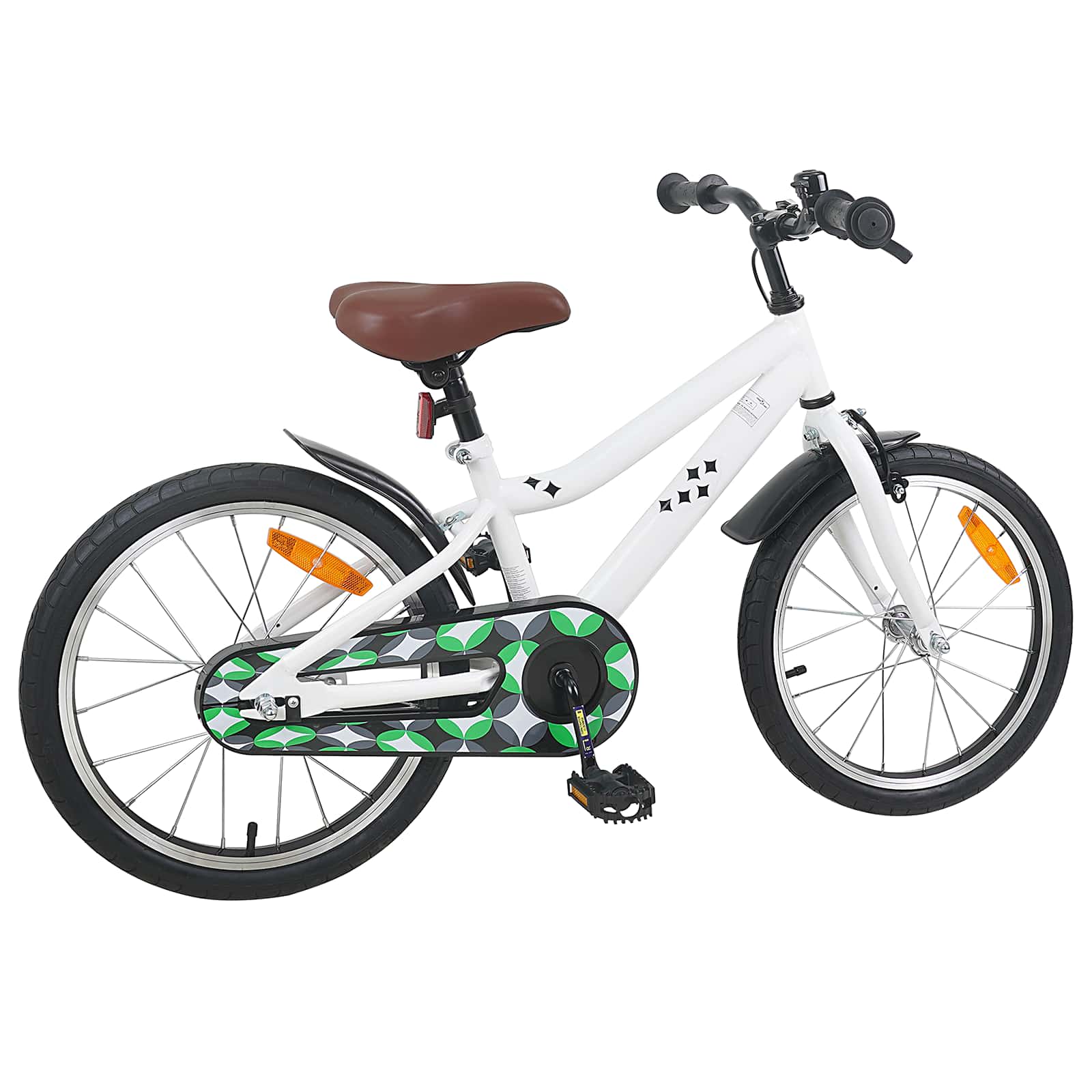 vidaXL Rower Dziecięcy 18 Cali dla dzieci w wieku 5-7 lat Biały